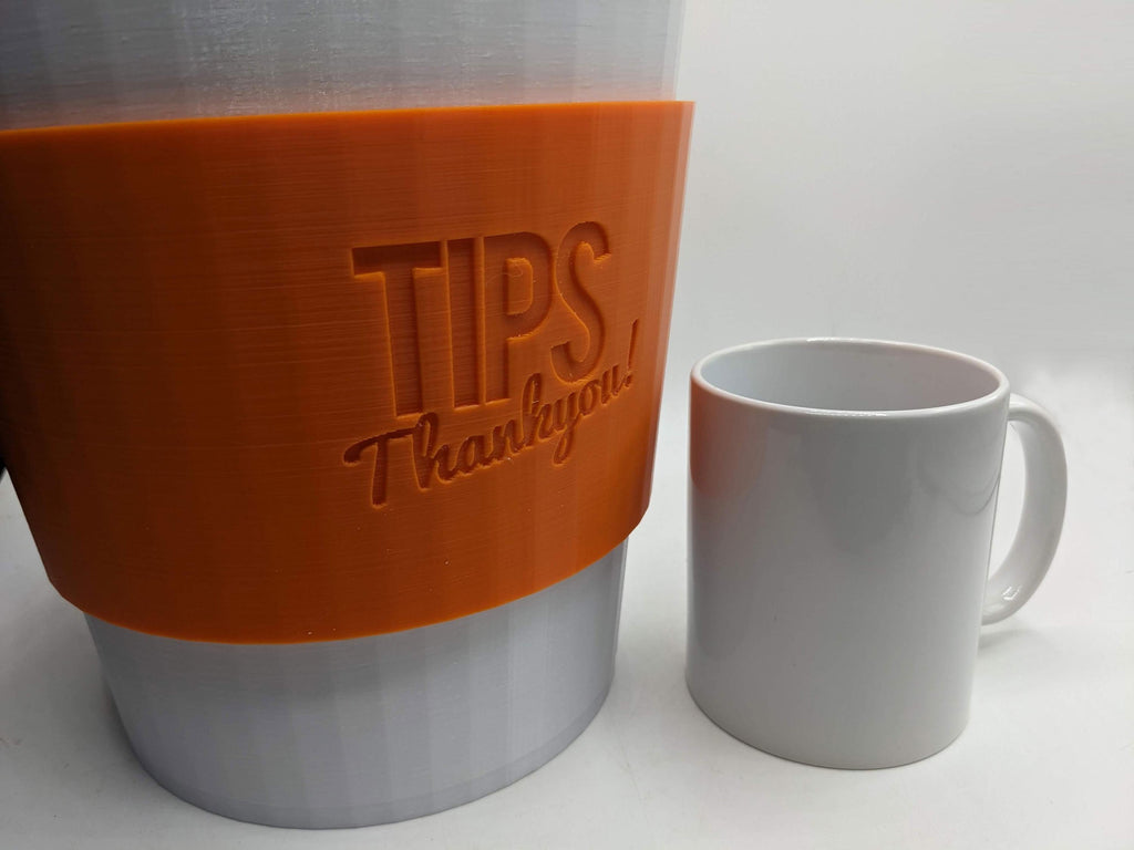 Giant Coffee Cup / Giant Tea Cup / Paper Coffee Style Cup / Coffee Shop Tips Pot / Tea Bag Tub / Perfect for Coffee Shops/Trucks / Moneybox