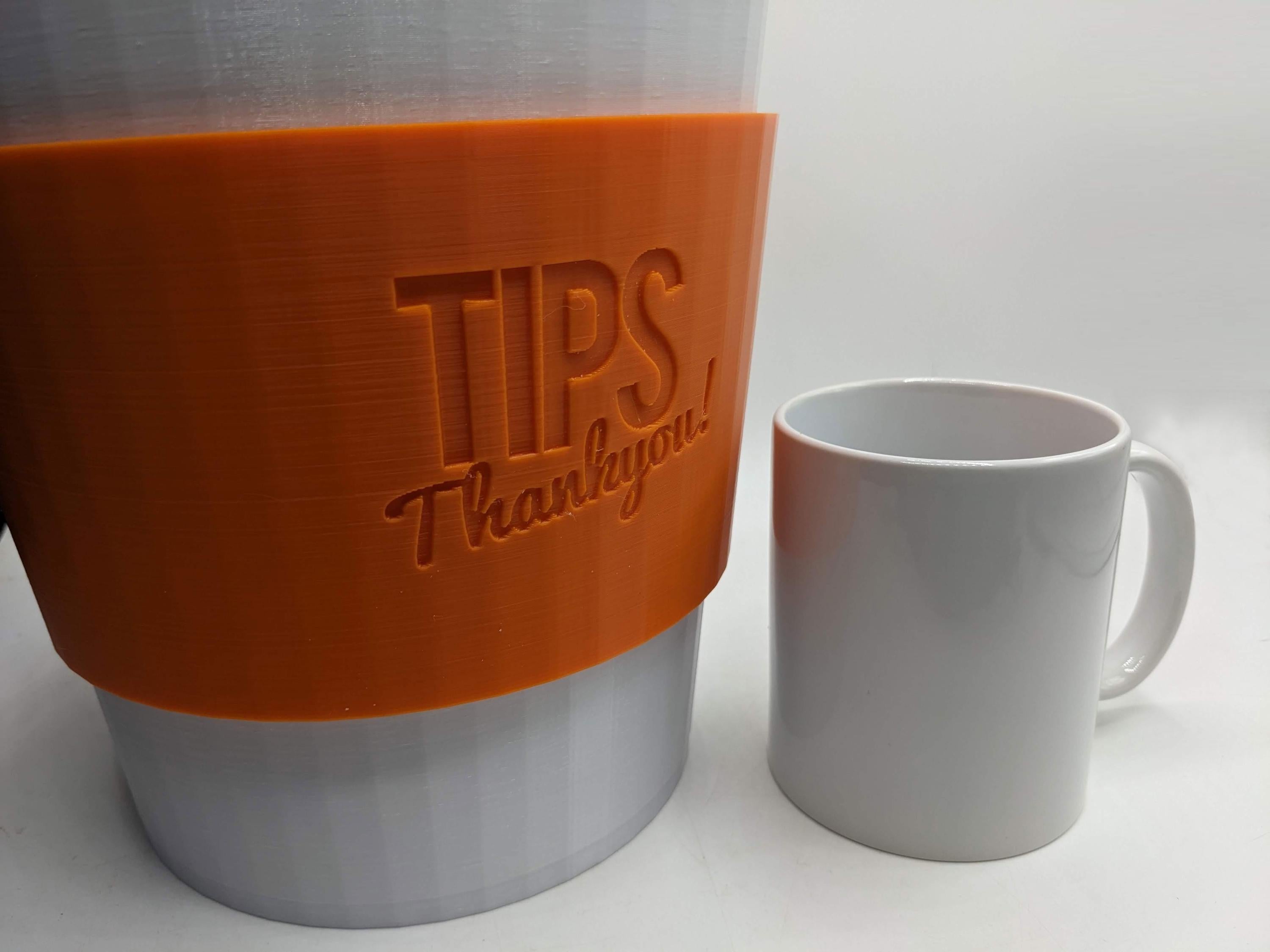 Giant Coffee Cup / Giant Tea Cup / Paper Coffee Style Cup / Coffee Shop Tips Pot / Tea Bag Tub / Perfect for Coffee Shops/Trucks / Moneybox