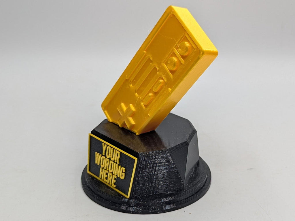 Personalised Retro Gamer Trophy, Gamer Trophy, Retro Award, Gift for Gamer, Gaming Night Award, Retro Gaming Event Trophy, Gamer Fun Gift