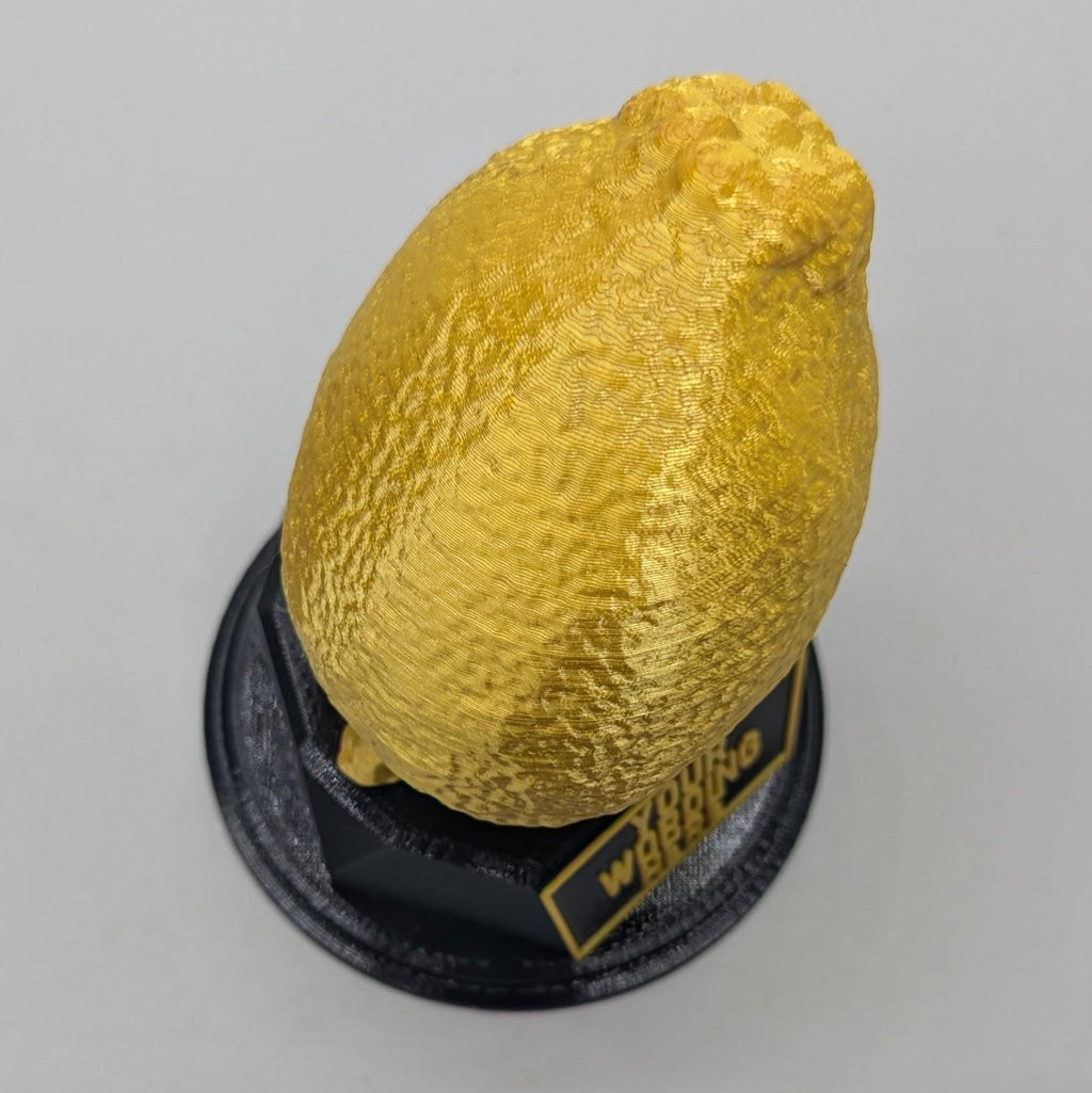 Personalised Lemon Trophy, What A Lemon Trophy, Golden Lemon Award, Custom Trophy, Lemon Gift , Funny Trophy, Lemon Lover, Office Trophy