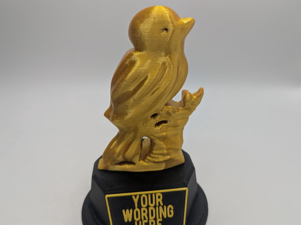 Personalised Bird Trophy, Bird Lover Gift, Little Bird Gift, Gardener Award, Bird Shape Gift, Custom Bird Trophy, Avery Bird Gift, Blue Tit