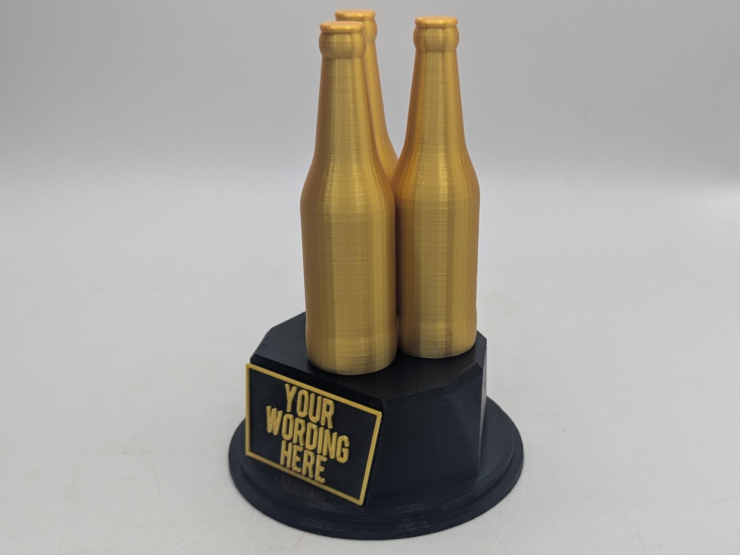 Personalised Beer Trophy, Beer Bottle Award, Beer Lover Gift, Drinker Award, Personalised Dad Beer Trophy, Ale Drinker Award, Beer Gift