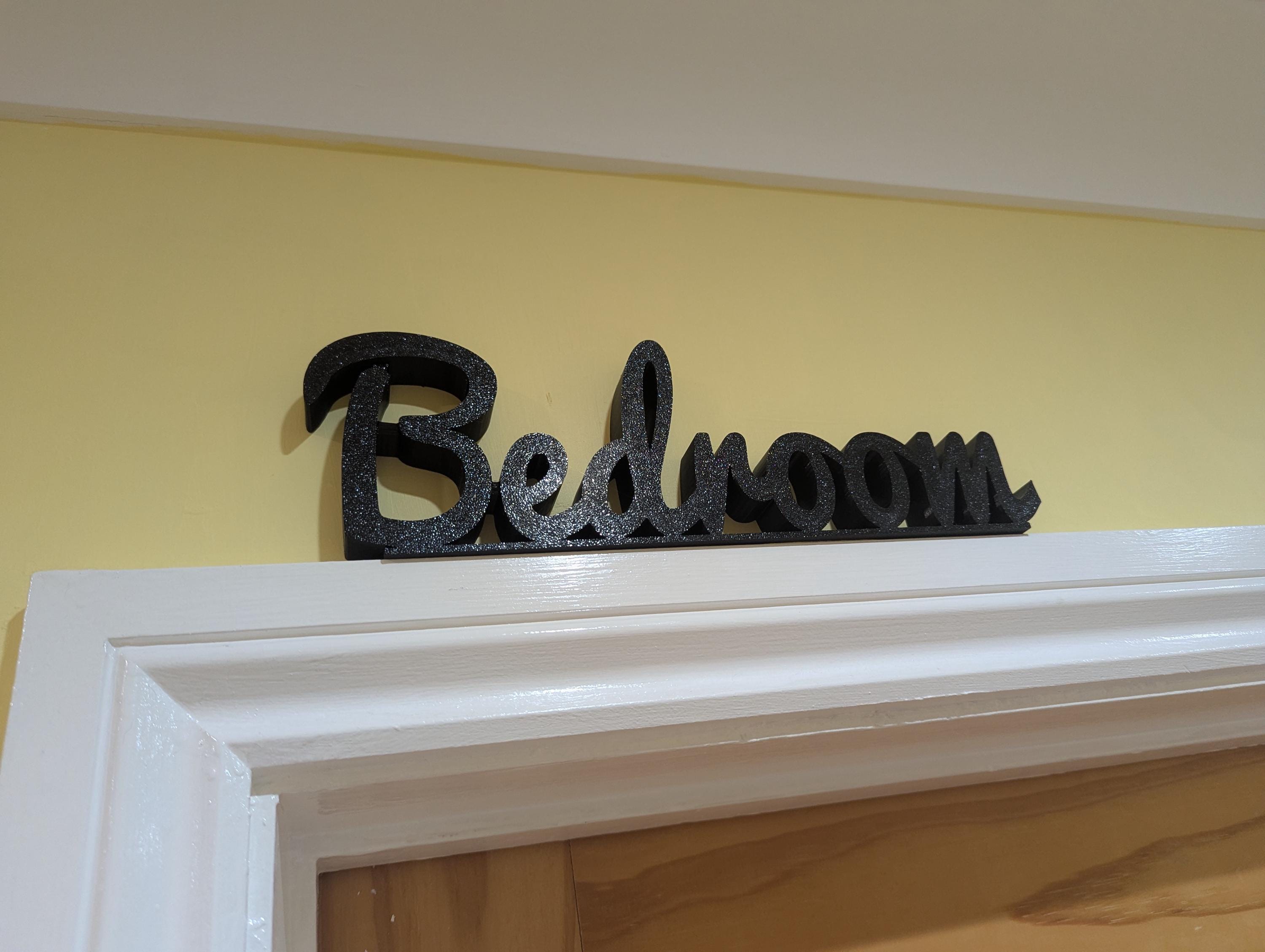 Bedroom Door Sign, Plaque for Bedroom, Custom Door Sign, Door Topper, Bedroom Sign, Above Door Sign, Bedroom Above Door Sign, Bedroom Label