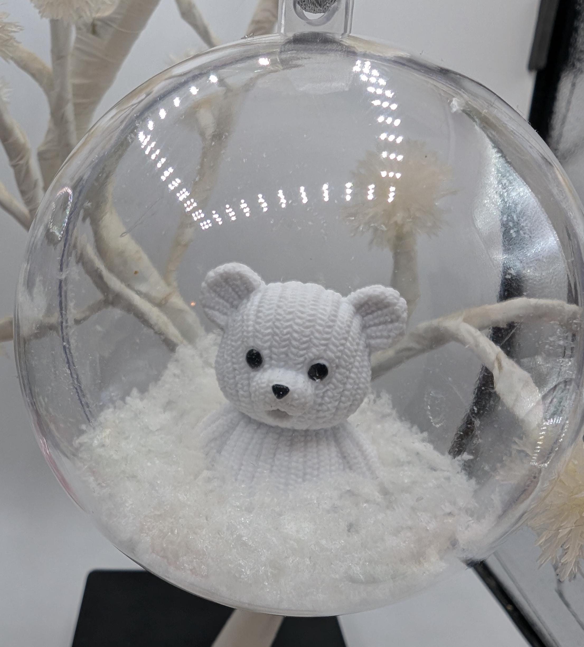 Personalised Bear Bauble, 1st Christmas Bauble, Personalised Decoration, Baby First Christmas Gift, Bear Christmas Bauble, Bear Bauble Gift