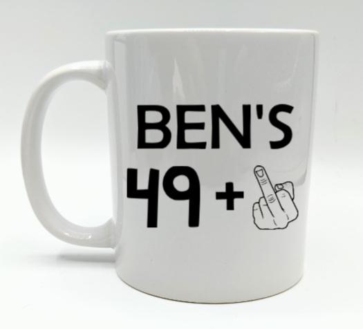 Personalised 50th Mug, Funny 50th Birthday Gift, 50th Birthday Keepsake, 49+1 Mug Gift, 50th Gift for Him, 50th Gift for Her, 50th Milestone