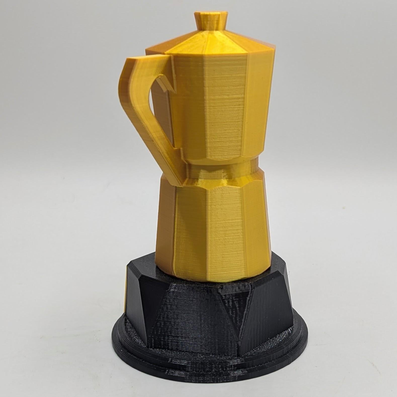 Personalised Coffee Maker Trophy, Coffee Pot Shape Gift,  Espresso Award Gift, Moka Pot Award, Custom Trophy Award, Coffee Lover Award Gift