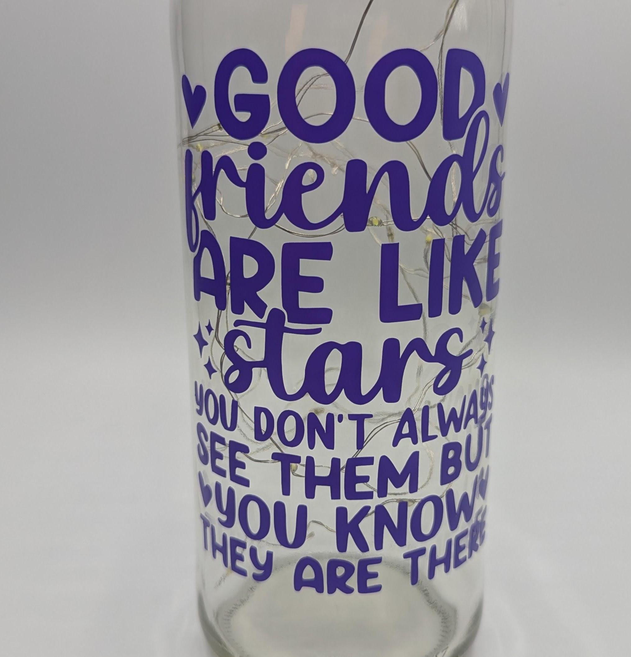 Friends Light Up Bottle, Best Friend Gift, Gift for Friend for Birthday, Friend Keepsake, Special Present for Friend, Special Friend Gift
