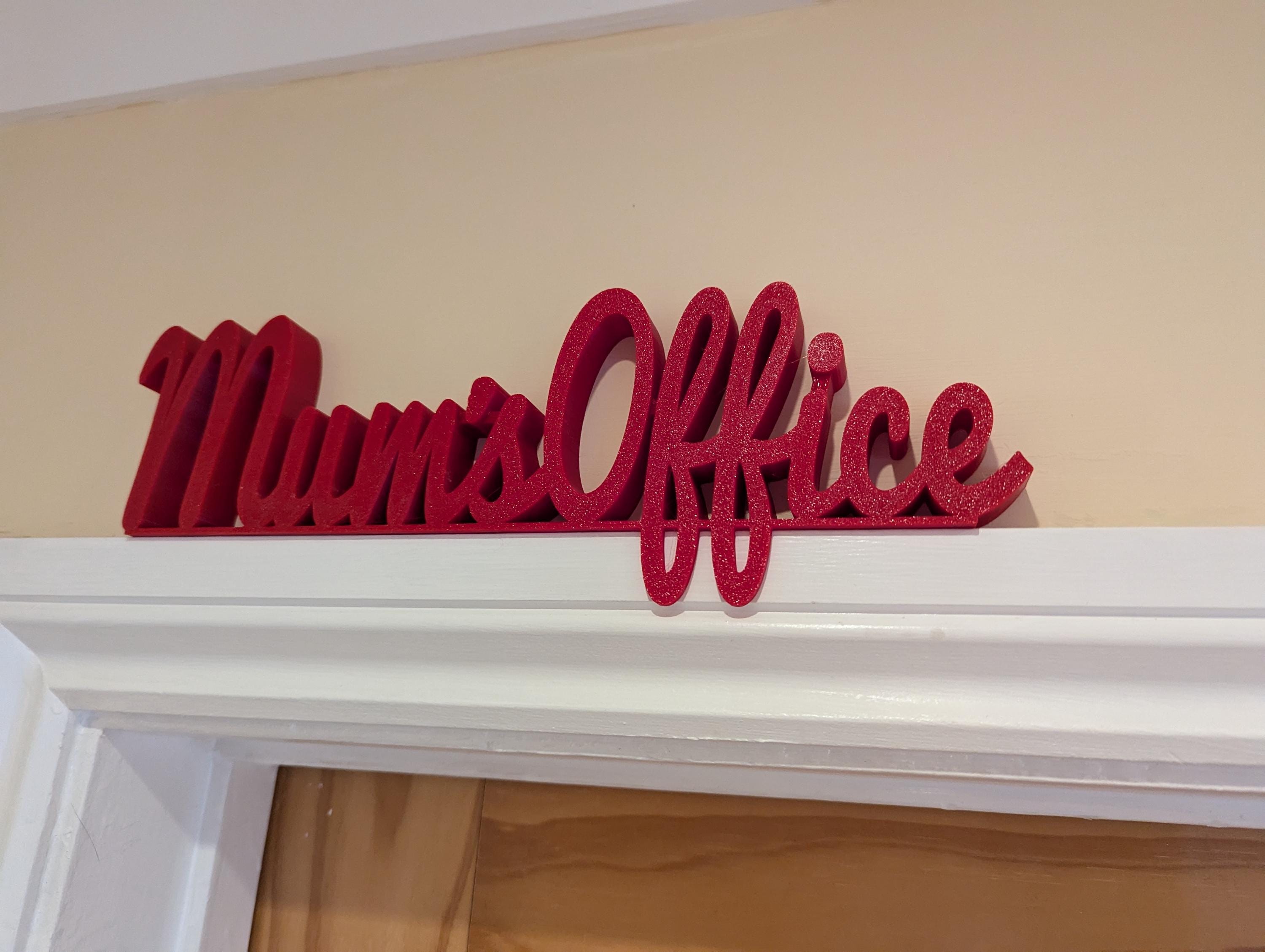 Mum's Office Door Sign, Mum Door Sign, Door Topper, Custom Door Sign, Mum Wall Sign, Above Door Sign, Quirky Sign, Gift for Mum, Mum's Space