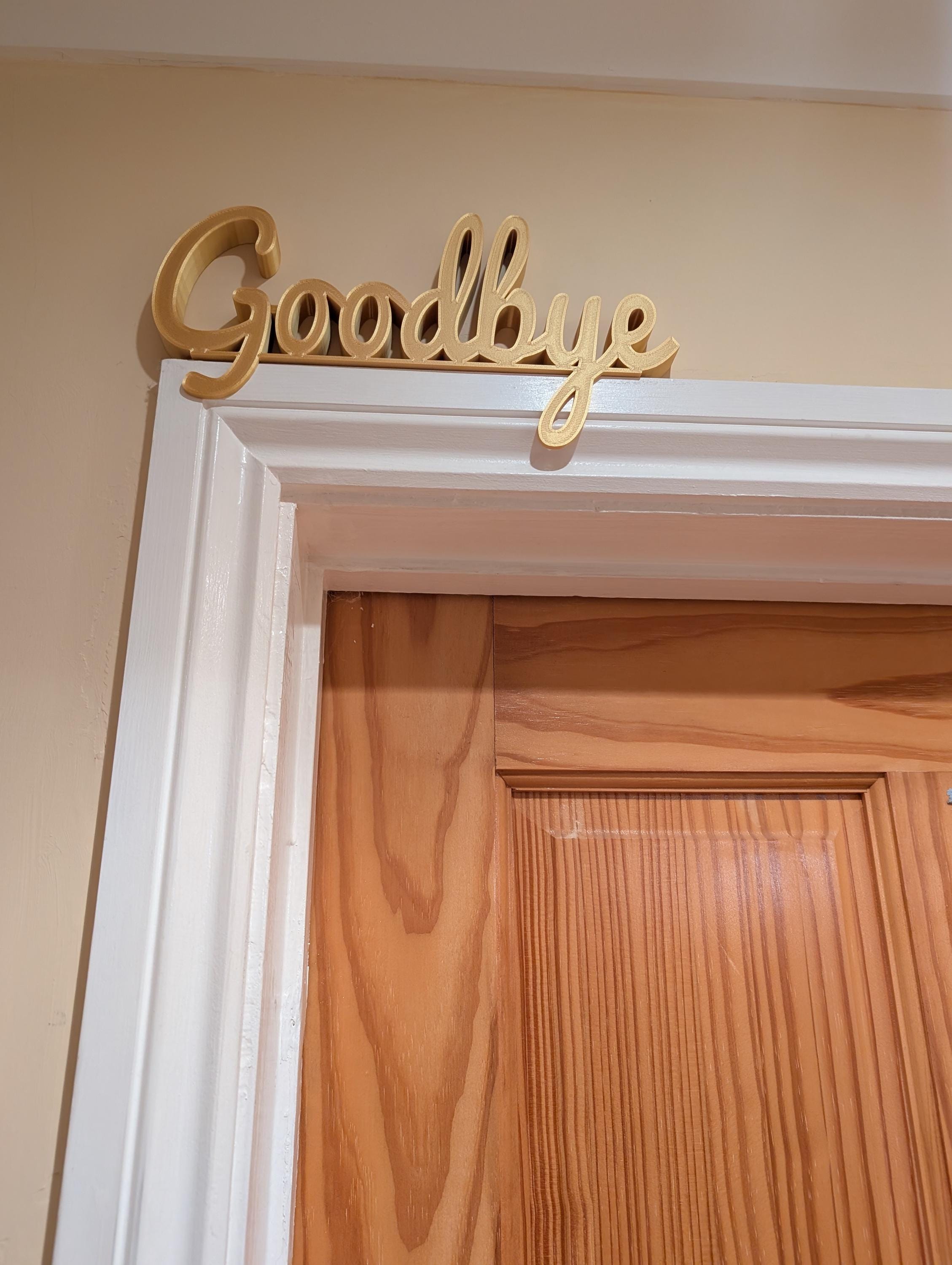 Goodbye Door Sign, Exit Door Sign, Door Topper, Custom Door Sign, Goodbye Wall Sign, Above Door Sign, Quirky Door Sign, Leave Sign, Shelf