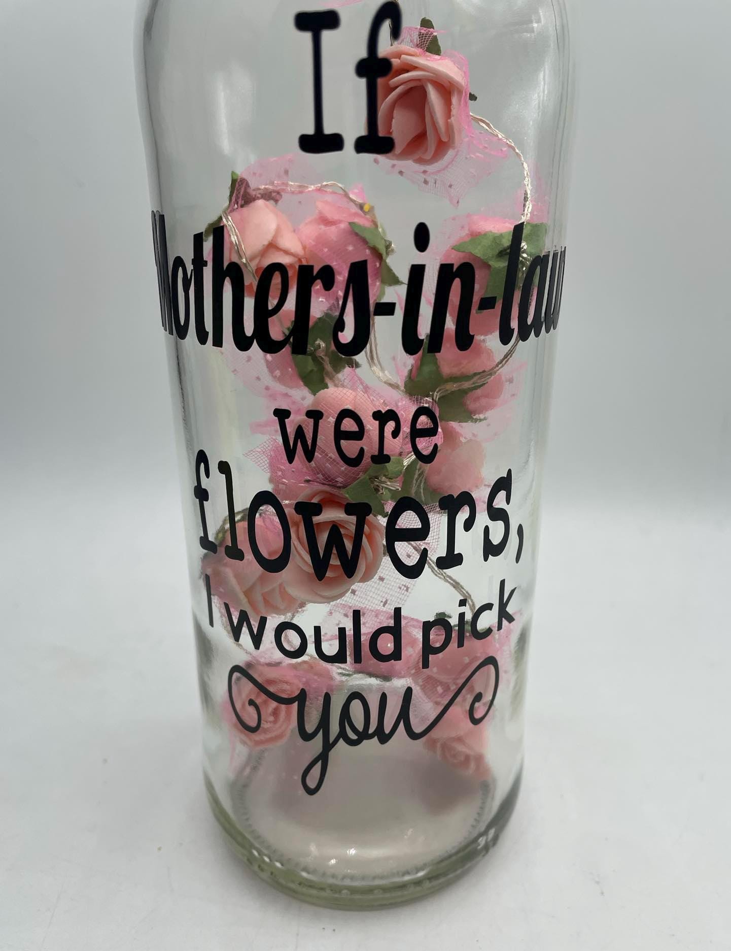 Mother in Law Roses Light Bottle, Mother's Day Gift, If Mothers were flowers Gift, Mum Christmas Gift, Gift for Mum Birthday, Mum Christmas