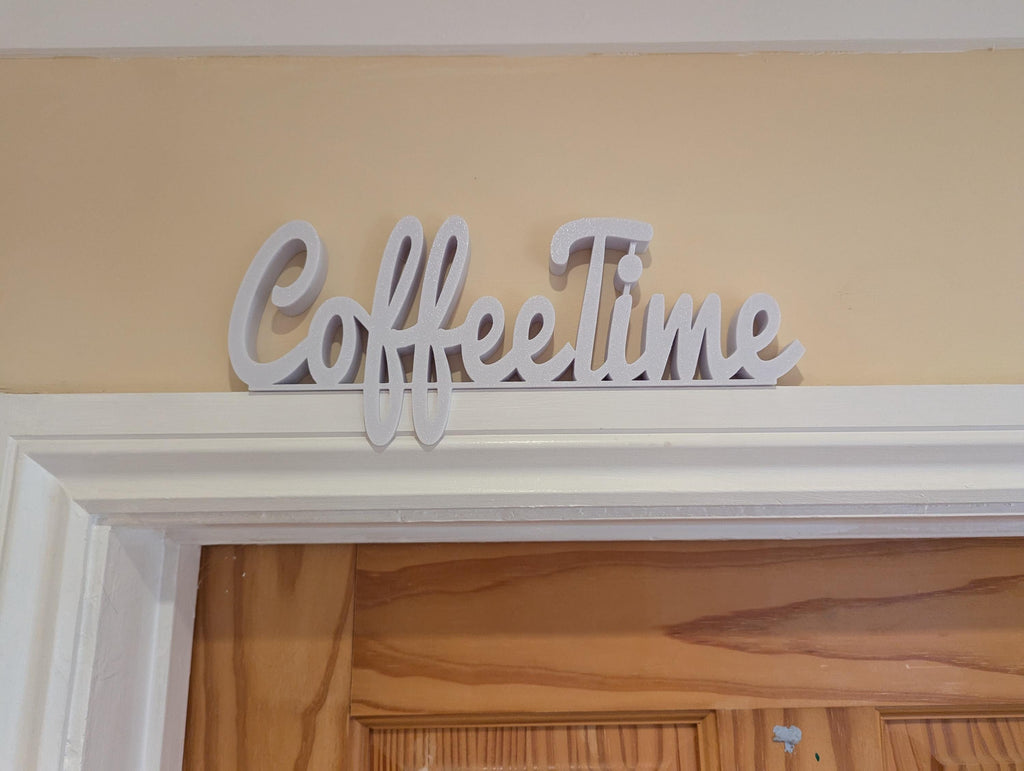 Coffee Time Door Sign, Coffee Lover Gift, Home Decor Sign, Lounge Door Sign, Custom Door Sign, Door Topper, Lounge Door Sign, Coffee Gift