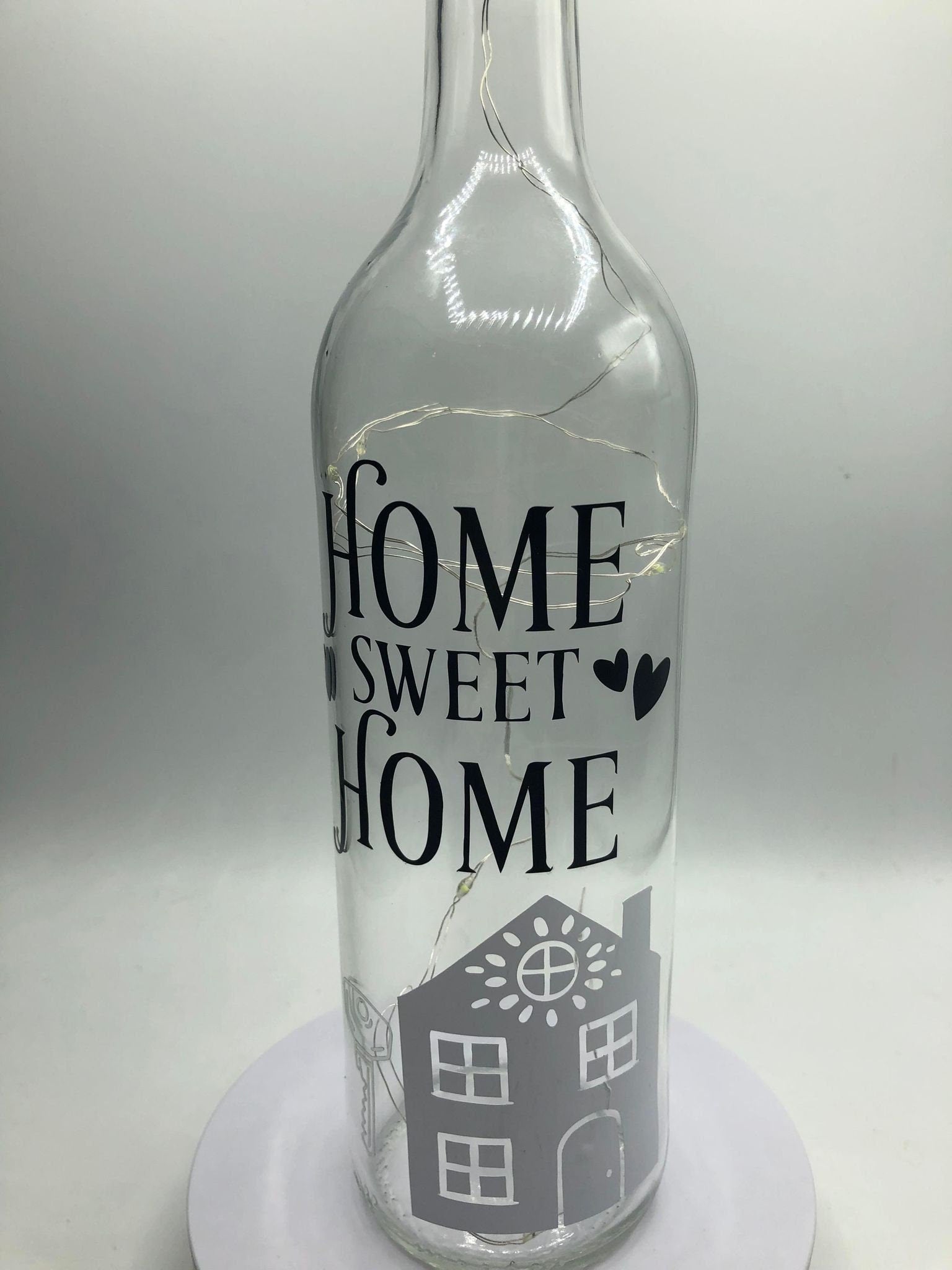 Home Sweet Home Housewarming Gift, Home Decor Gift, Light Up New Home Bottle, First Home Gift, New Home Gift, Christmas Home Gift, House