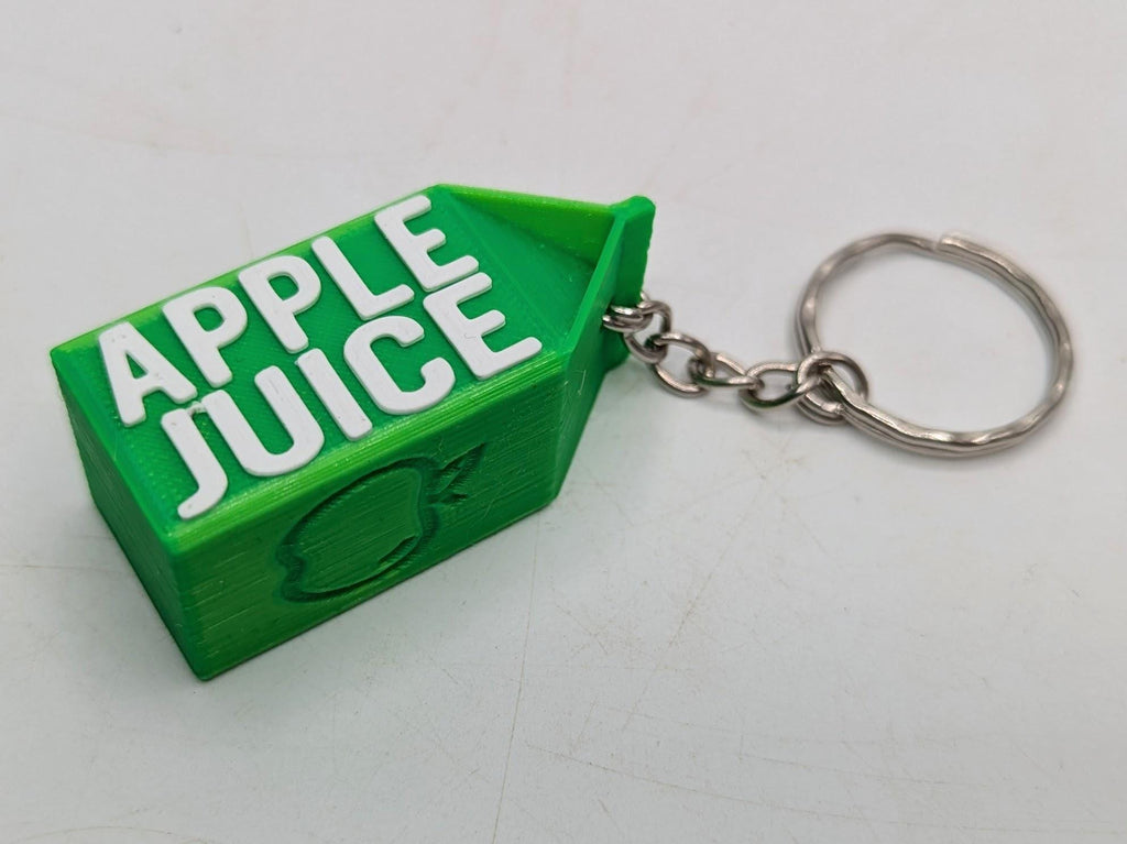 Apple Juice Keyring, Apple Juice Lover Gift, Food Keyring Gift, Apple Juice Carton Keychain, Apple Juice Novelty, Apple A Day Gift, Fruit