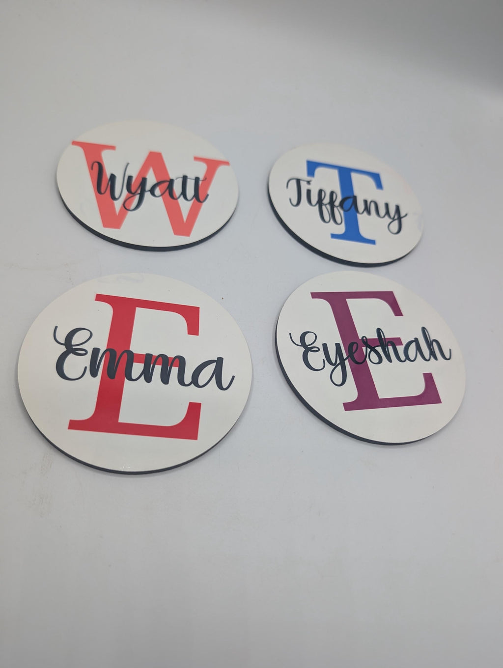 Personalised Name Drinks Coaster / Round Coaster Gift / Stocking Filler / Personalised Gift /  Personalised Name Coaster / Gloss Finish