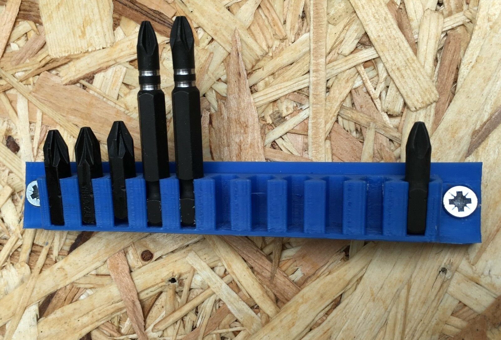 Angled 1/4" Hex Shank Screwdriver Bit Holder Storage / Shed, Van or Workshop Hex Bit Storage / Hex Bit Holder / 1/4" Hex Bit Holder / Hex