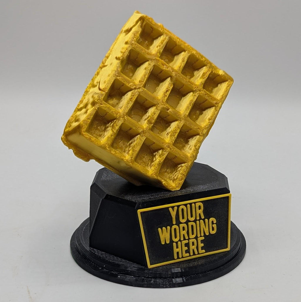 Personalised Waffle Trophy, Waffle Award Gift, Custom Trophy Gift, Funny Waffle Award Gift, Office Trophy, Waffle Lover, Biggest Waffler