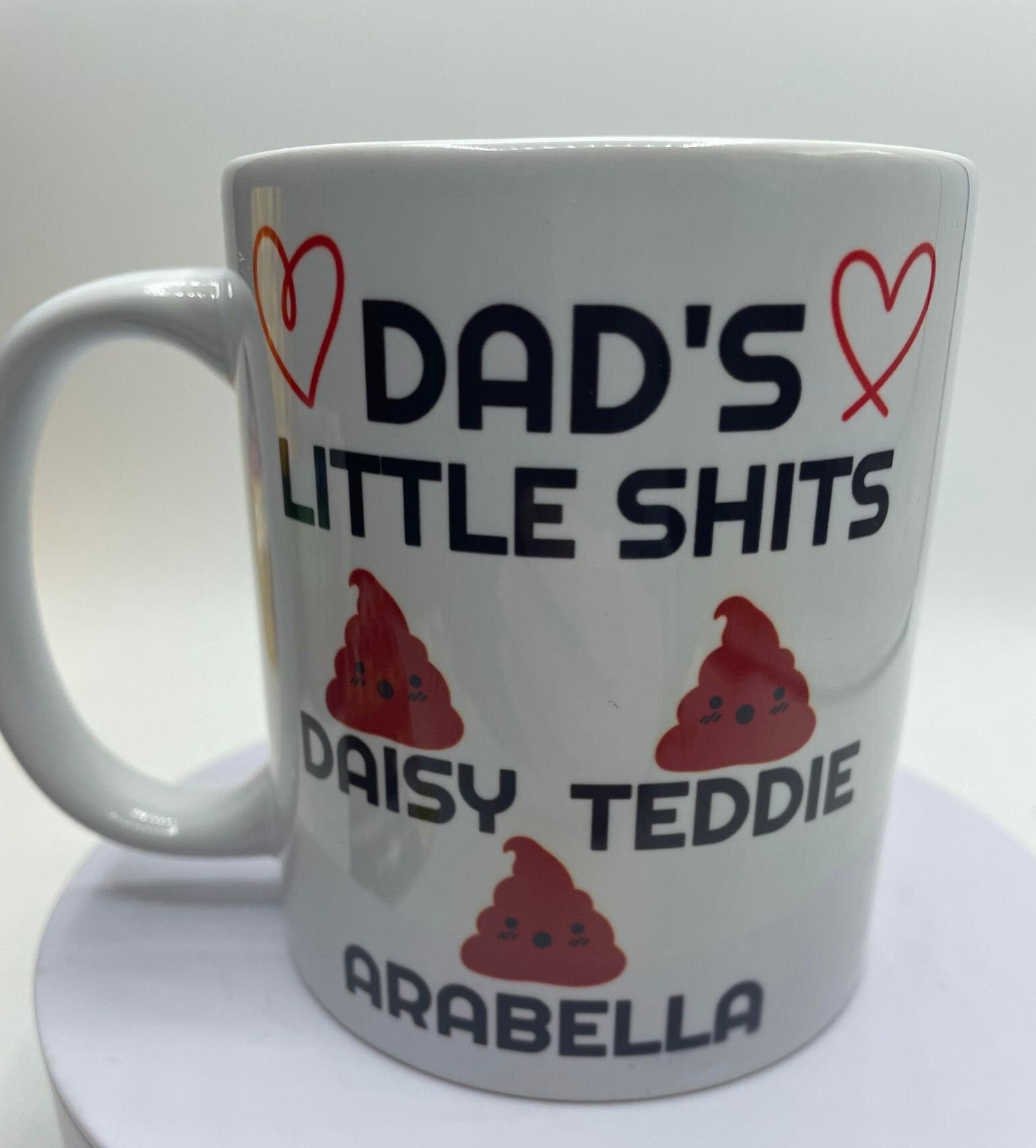 Dad Gift Personalised Mug / Dad's Little Shits Mug / Daddy's Little Shits Mug / Funny Mug / Personalised Father's Day Gift / Dad Birthday