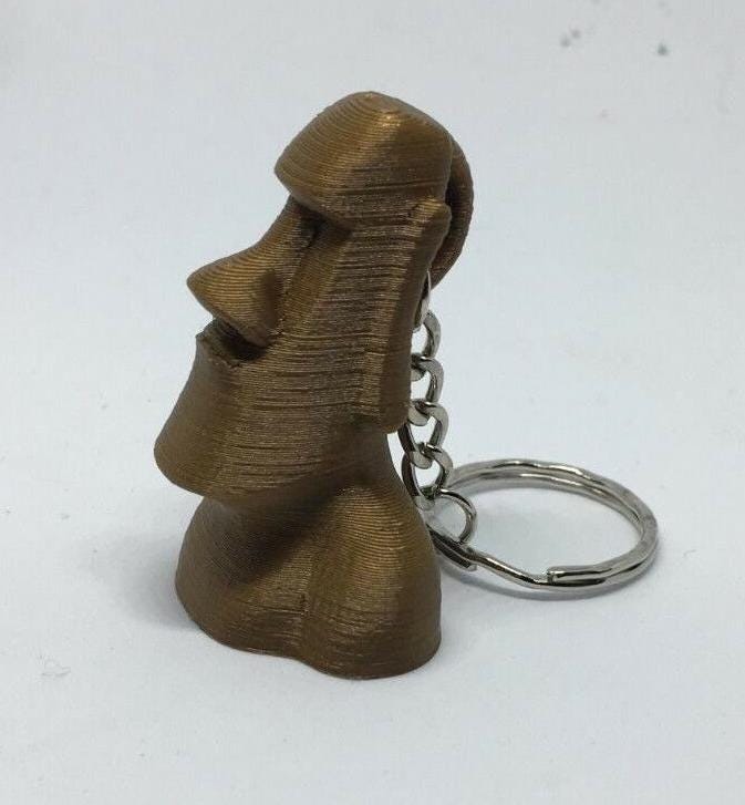 Moai Statue Head Keyring / Easter Island Keyring / Moai Shape Keyring / Statue Head Keyring / Statue Head Bag Tag / Moai Shape Bag Tag
