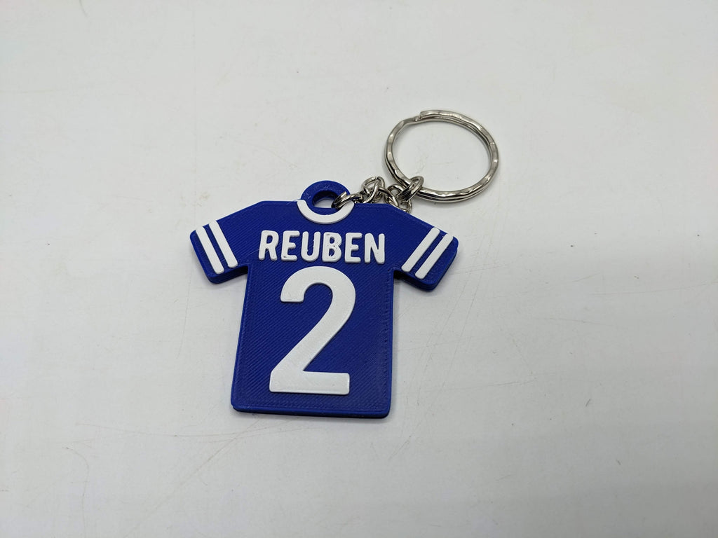Personalised Rugby Shirt Keyring / Rugby Keyring / Rugby Party Bag Fillers /Rugby Team Bag Tags / Rugby Gift / Rugby Favour / Rugby Lover