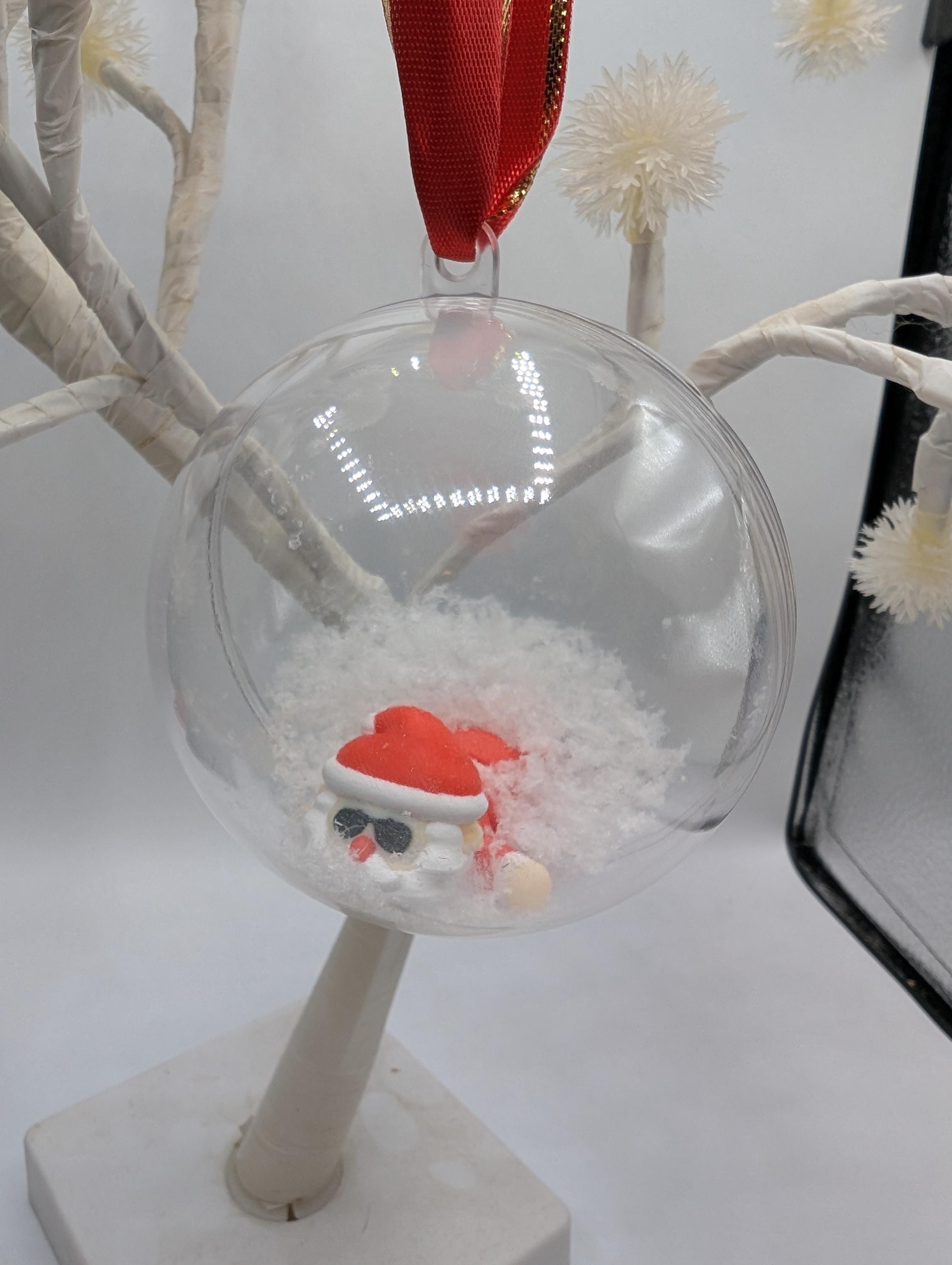 Personalized Santa Christmas Bauble: Custom Name Keepsake Tree Decoration