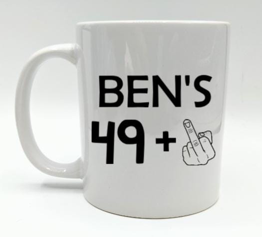 Personalised 50th Mug, Funny 50th Birthday Gift, 50th Birthday Keepsake, 49+1 Mug Gift, 50th Gift for Him, 50th Gift for Her, 50th Milestone