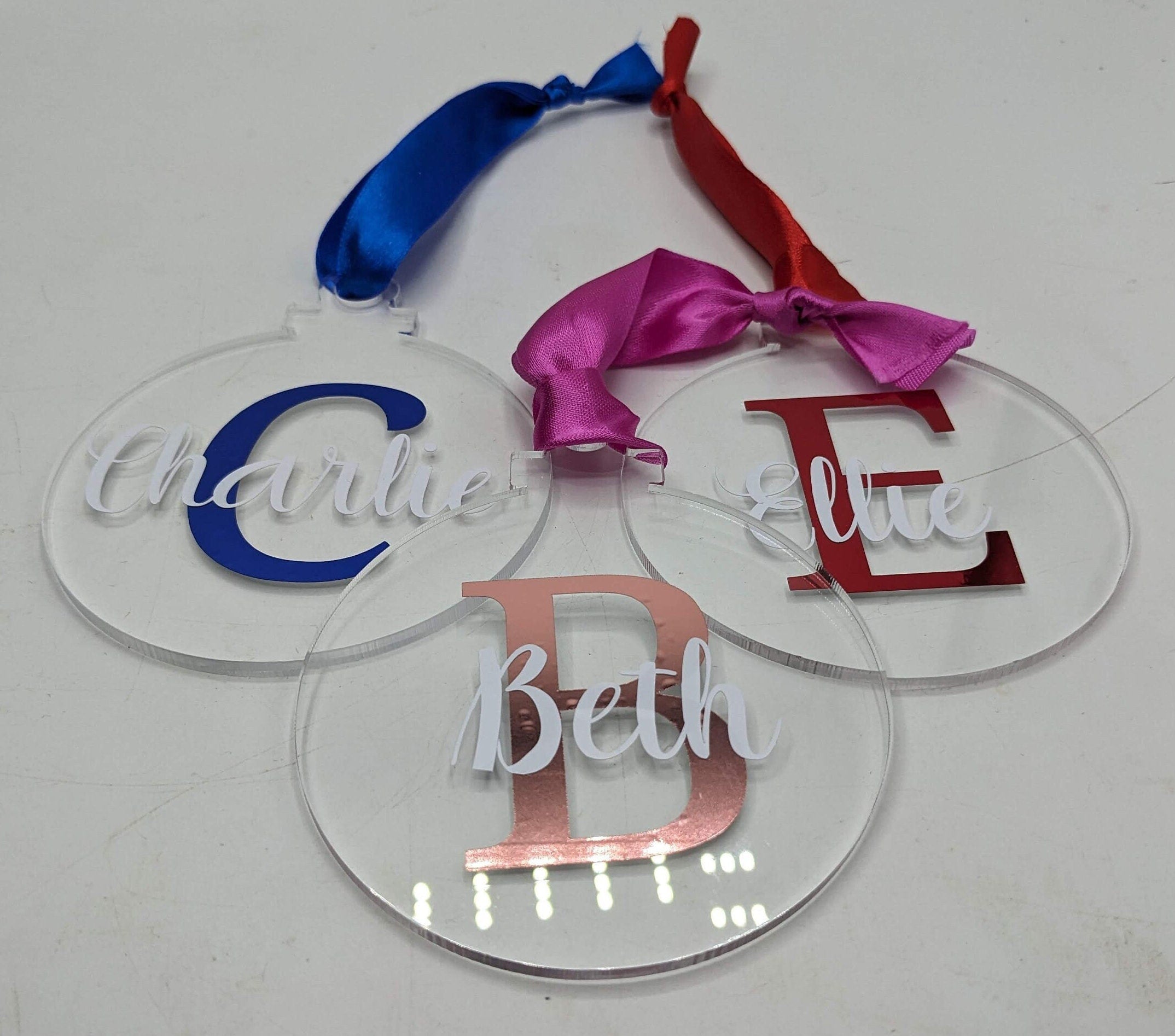 Personalised Christmas Monogram Bauble / Personalised Bauble / Tree Personalised Decoration / Name Bauble / Personalised Christmas