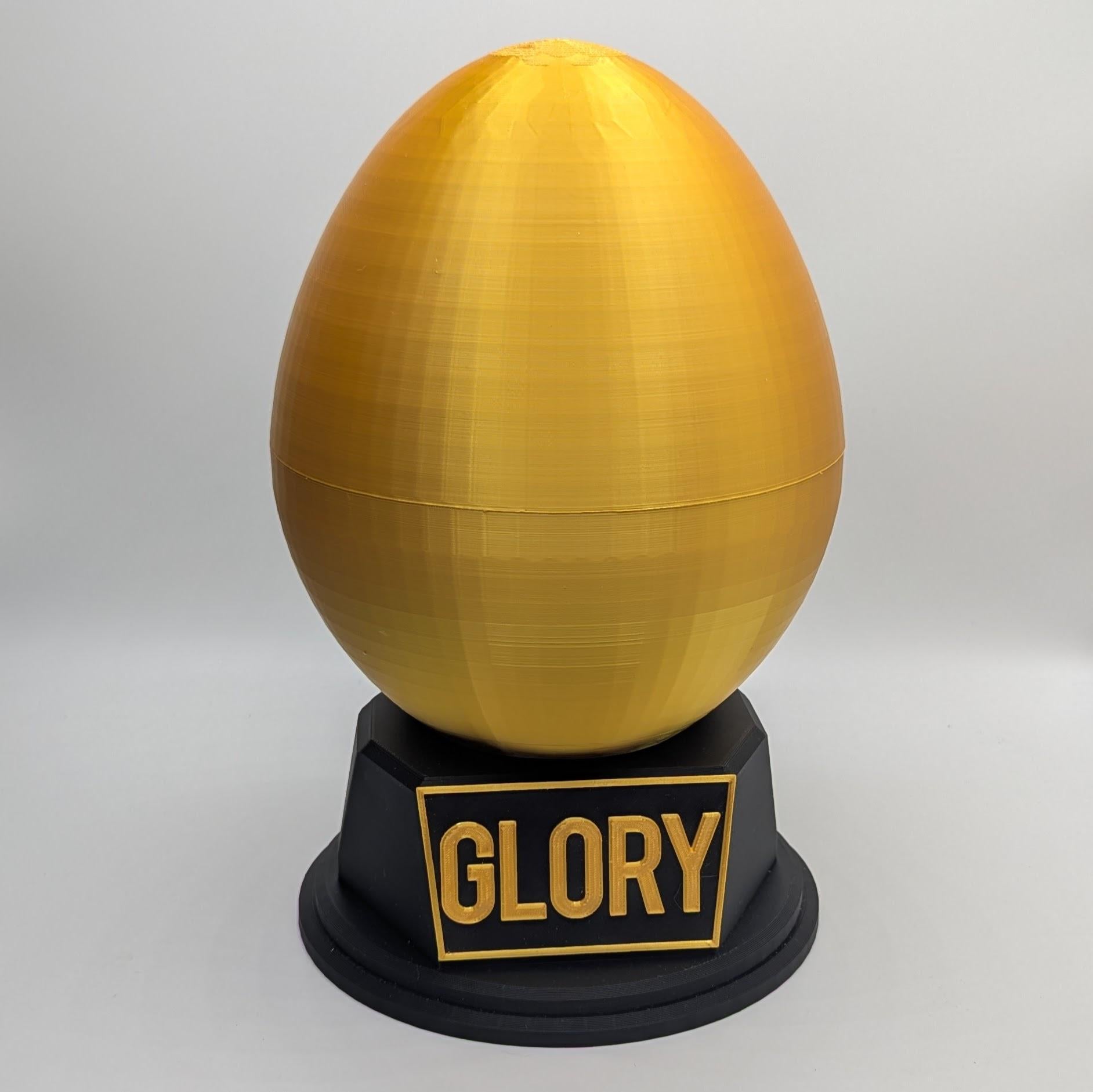 Personalised Golden Egg Trophy, Large Fillable Egg Award, Good Egg Award, Best Employee, Custom Trophy, Golden Goose Egg Award, Eggcellence