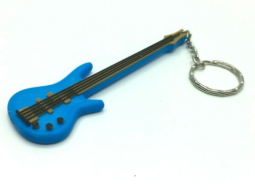 Electric Bass Guitar Keyring, Gift for Bass Player, Music Teacher Gift, Bass Guitar Lover Keyring, Guitarist Gift, Music Keyring Gift, Music