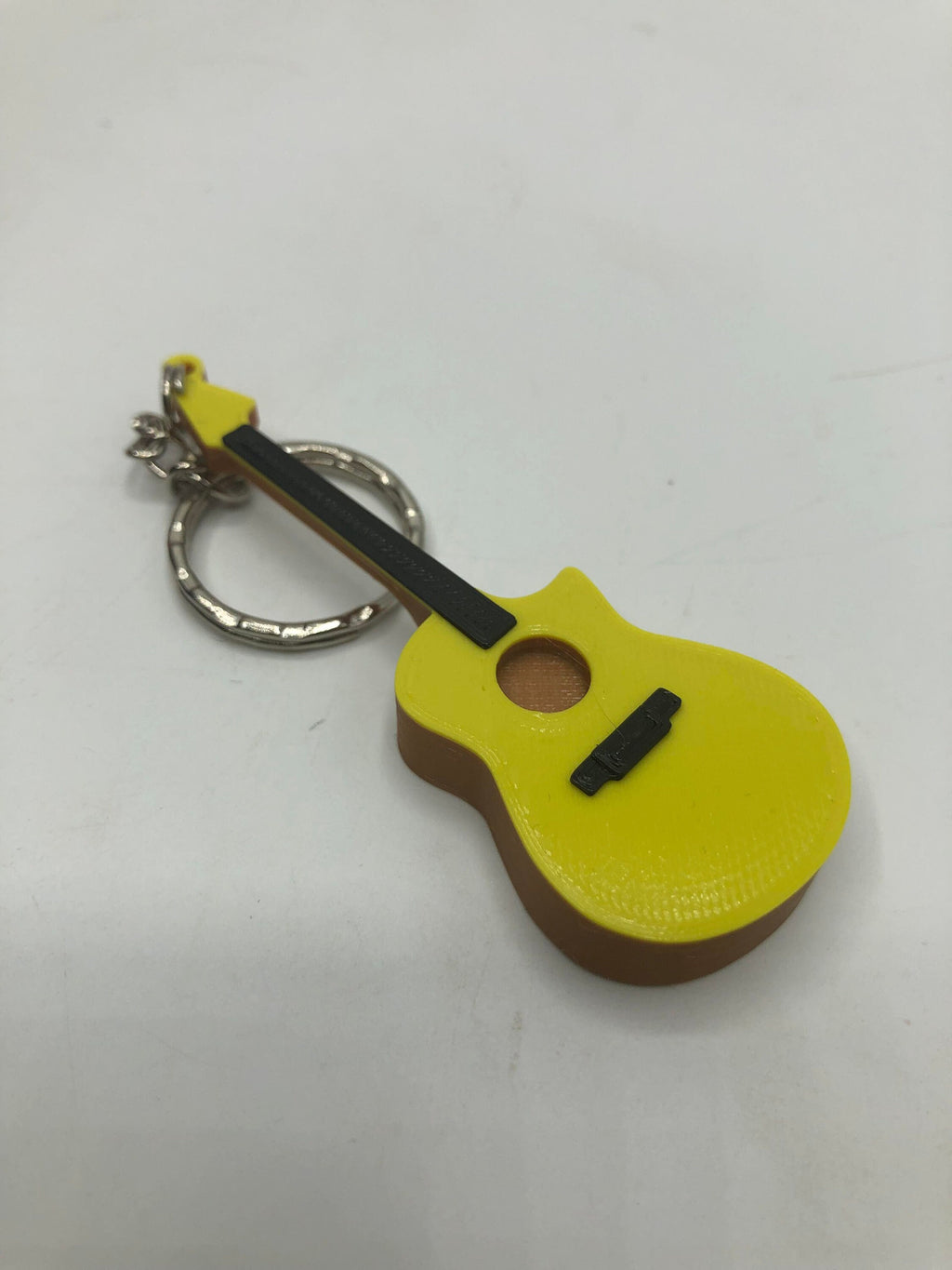 Acoustic Guitar Keyring / Acoustic Guitar Bag Tag / Guitar Shaped Keyring / Gift for Guitarist / Gift for Music Teacher / Guitar Bag Tag