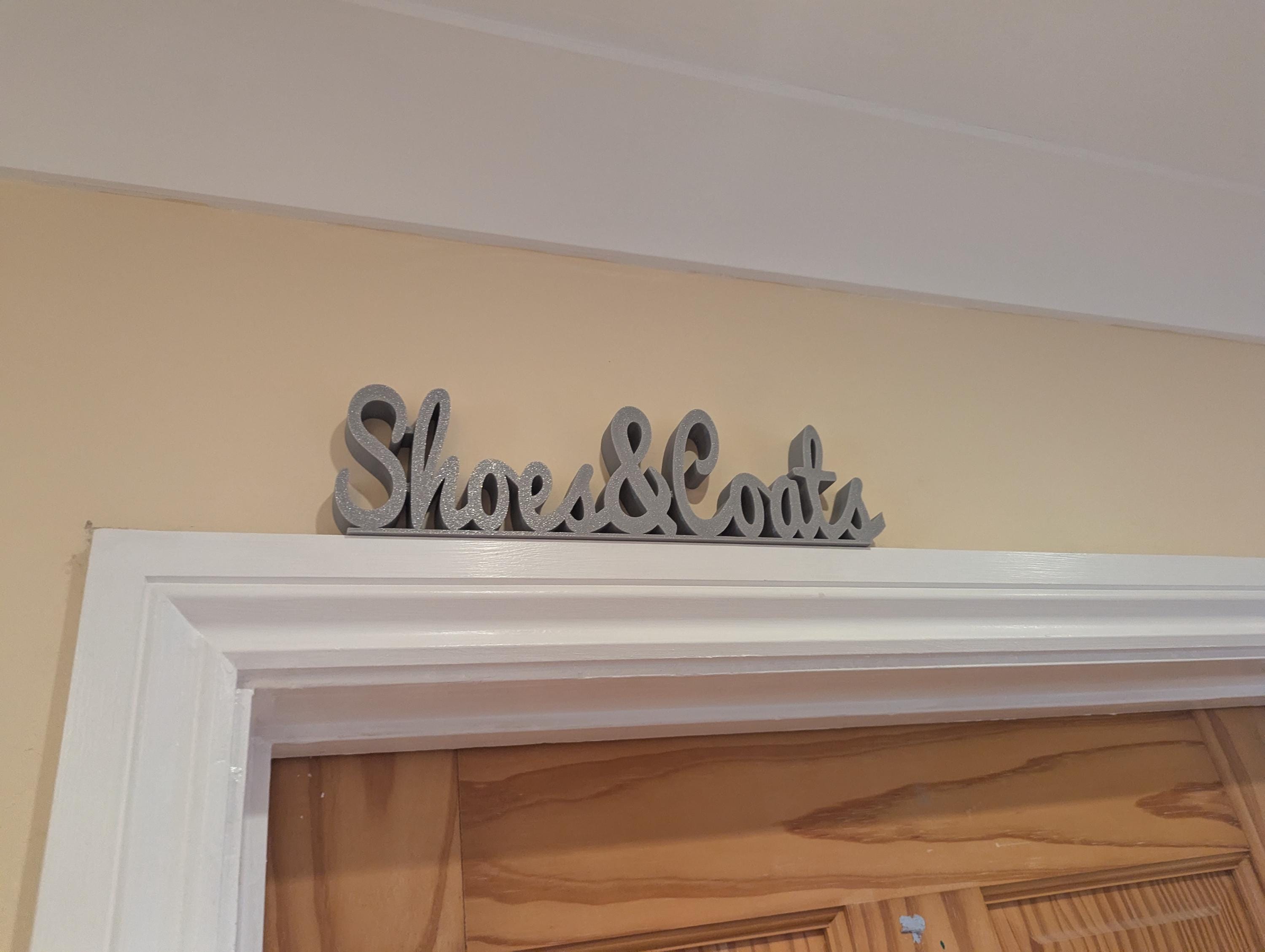 Shoes & Coats Door Sign, Cloakroom Door Sign, Coats Sign, Door Topper, Custom Door Sign, Above Door Sign, Quirky Door Sign, Hallway Sign