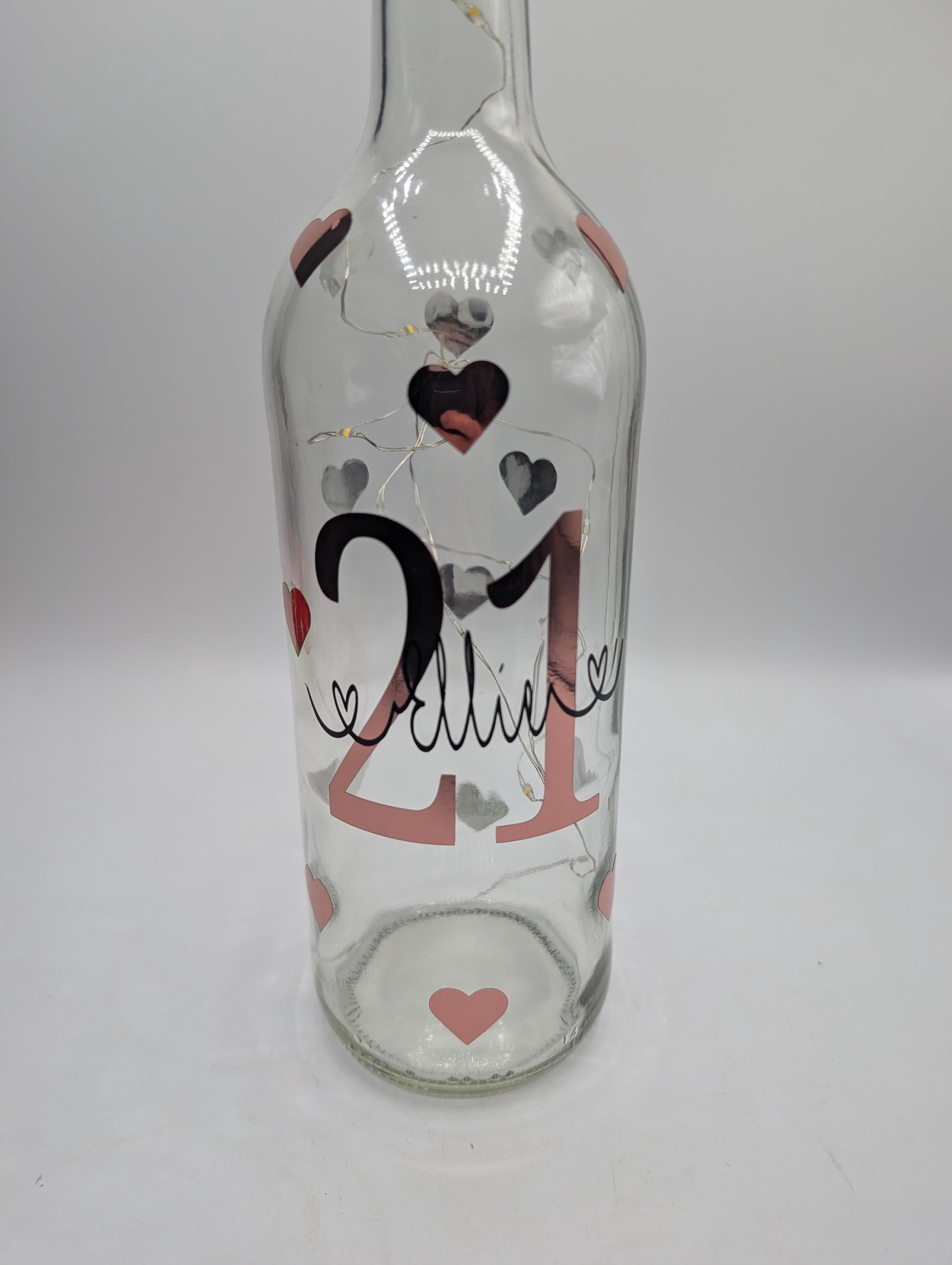Personalised Light Up Bottle, Milestone Birthday, Gift for her, Special Birthday Gift, 18th Gift, 21st Gift, 30th Gift, 40th Gift, 50th Gift