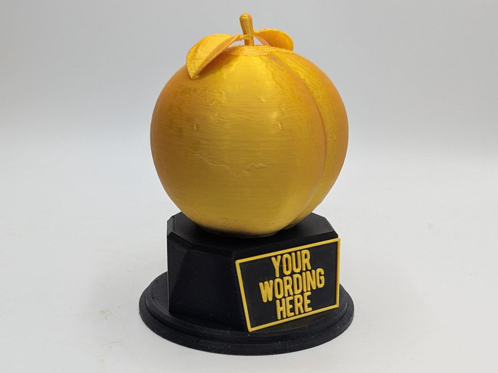 Personalised Peach Trophy, Peachy Bum Trophy, Peach Lover Gift, Fruit Lover Award, Peach Award Trophy, Custom Peach Trophy, Peach Shape Gift