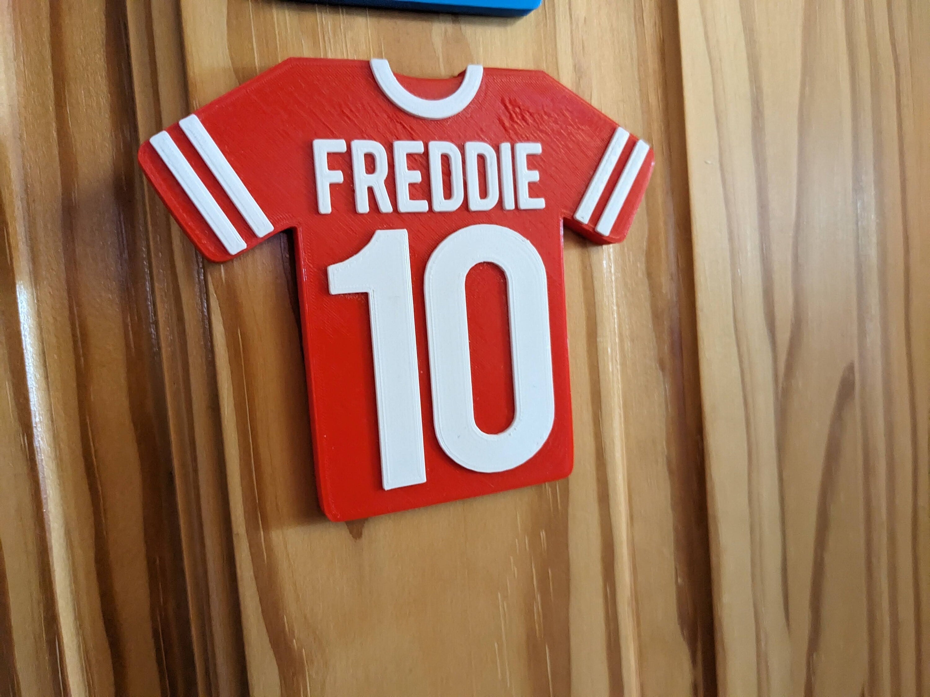 Personalised Football Sign, Football Shirt Door Sign, Football Lover Door Sign, Personalised Football Plaque, Football Bedroom, Soccer Door