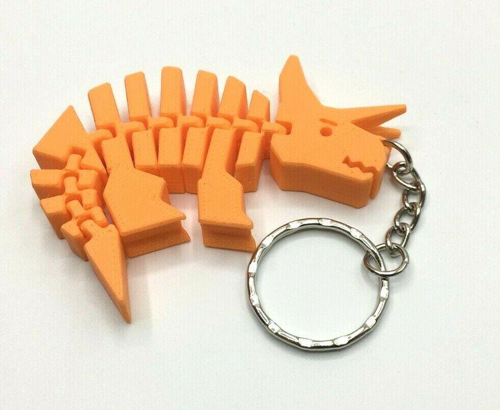 Triceratops Keyring, Triceratops Flexible Keyring, Articulated Triceratops, Dinosaur Keyring, Dinosaur Lover, Dinosaur Bagtag, Under 5 Pound