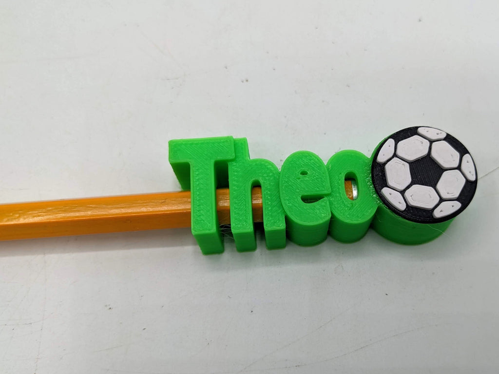 Personalised Football Pencil Toppers / Party Bag Fillers / Football Gift / Football Party Gift / Under 5 Pounds / Pencil Topper with Pencil