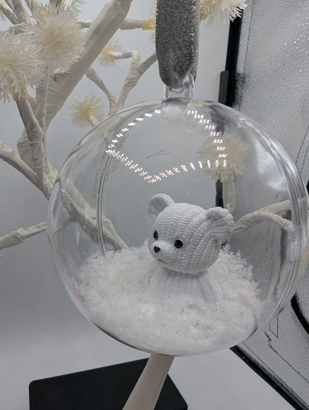 Personalised Bear Bauble, 1st Christmas Bauble, Personalised Decoration, Baby First Christmas Gift, Bear Christmas Bauble, Bear Bauble Gift