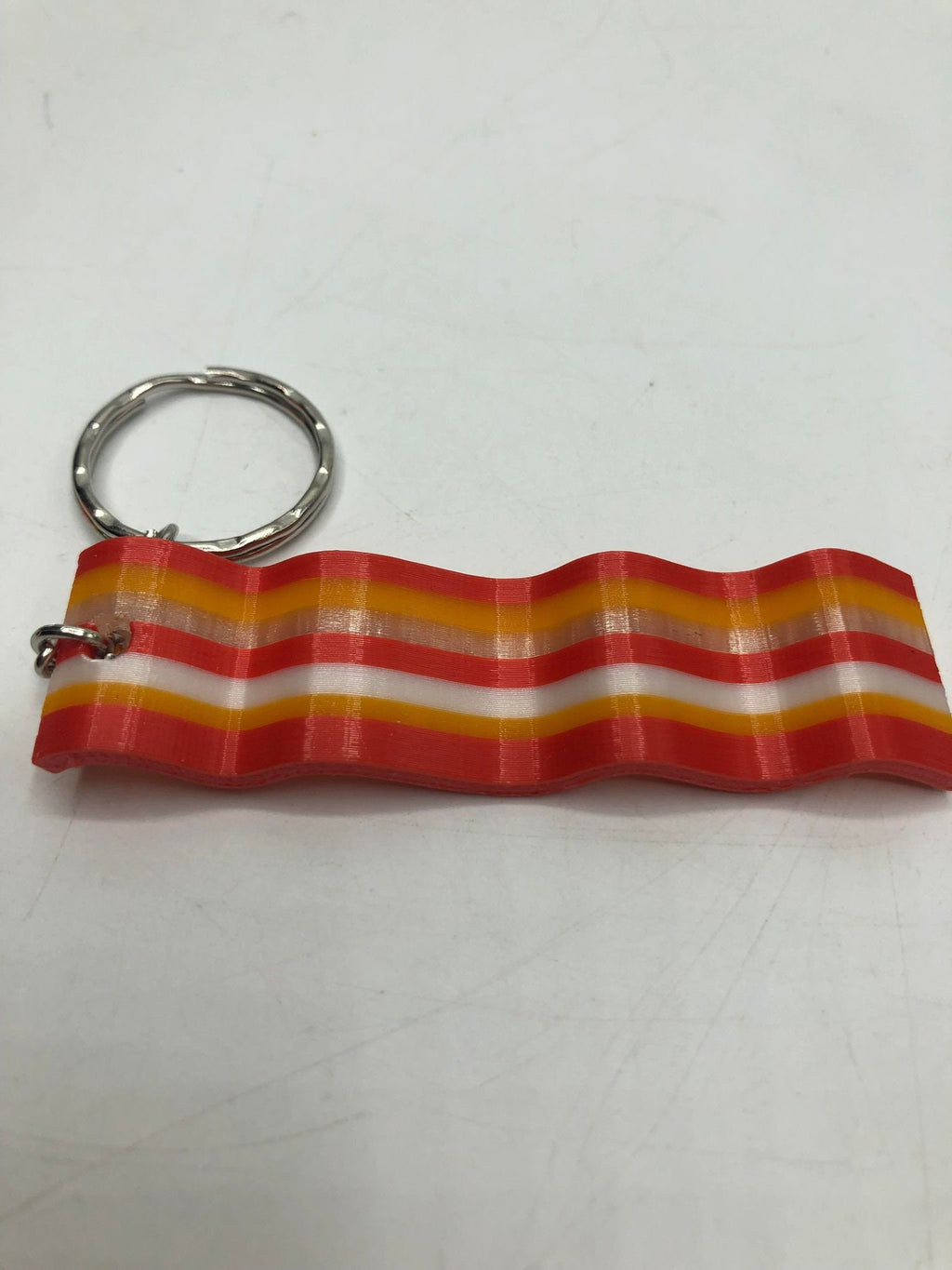 Bacon Keyring / An Ode to Bacon Keychain / Bacon Lovers Bag Tag Charm / Novelty Food Keyring / Meat Keychain / Bacon Bag Tag / Bacon Gift