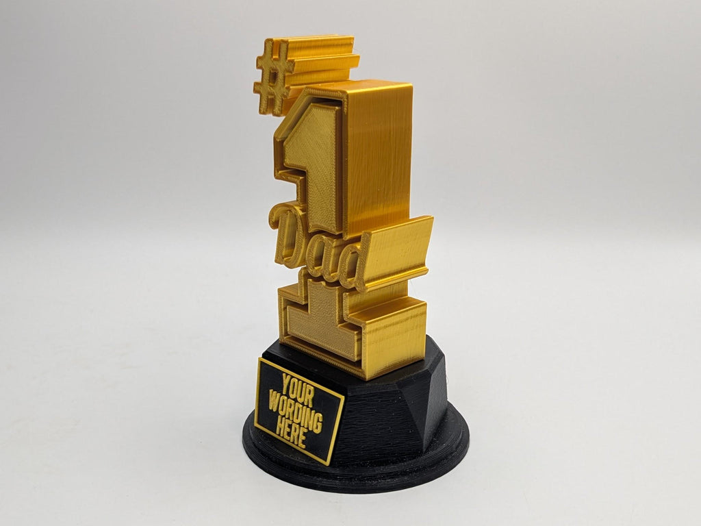 Personalised No1 Dad Trophy, Dad Fun Trophy, Gift for Dad, Fathers Day Gift, No1 Dad Award,  Custom Dad Gift, Best Dad Gift, Dad Birthday