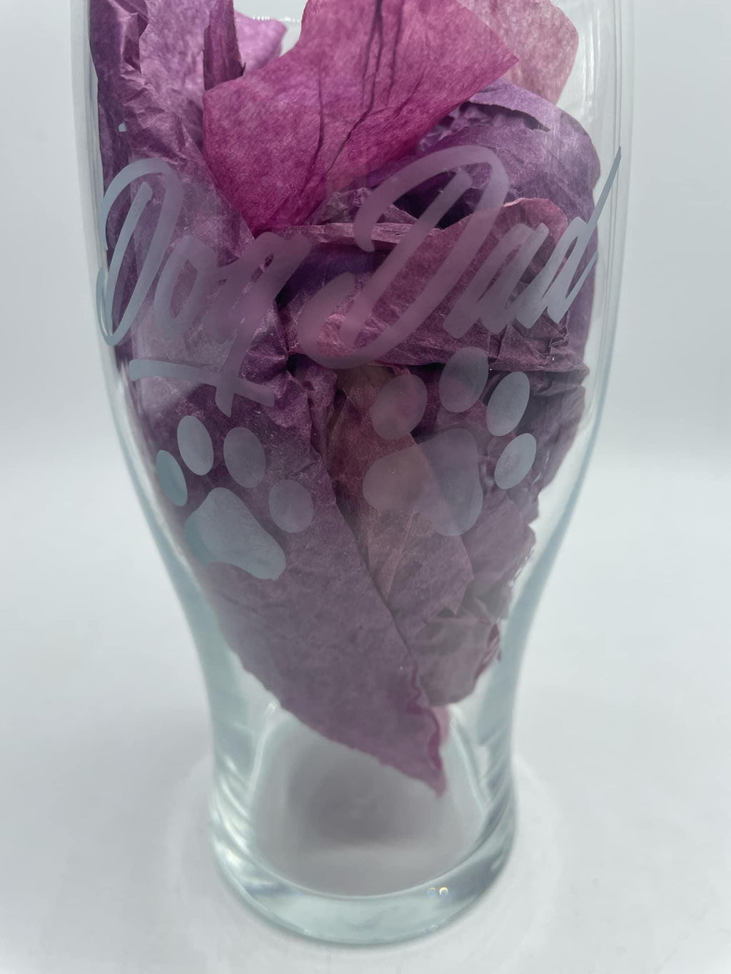 Etched Dog Dad Pint Glass / Father's Day Gift / Dad Gift / Anniversary Present / Christmas Gift / Gift for Dog Lover / Christmas Dog Gift