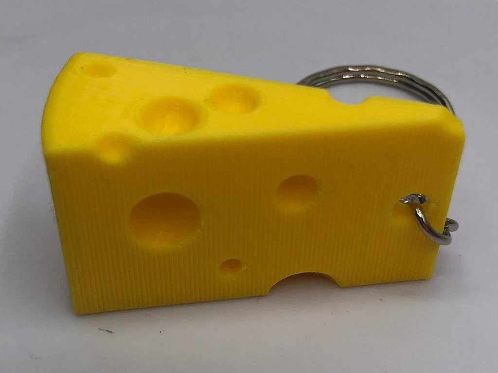 Swiss Cheese Style Keyring, Cheese Lovers Keyring, Keyring in the Shape of Cheese, Cheese Wedge Keyring, Cheese Charm, Food Keyring, Cheesy