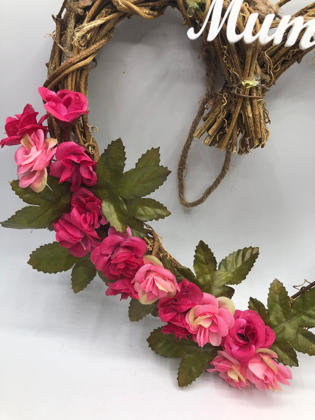 Heart Wreath Hanging Decoration, Beautiful Flower Heart Decoration, Heart Wreath, Carnation & Peony Flowers, Gift for Her, Gift for Friend