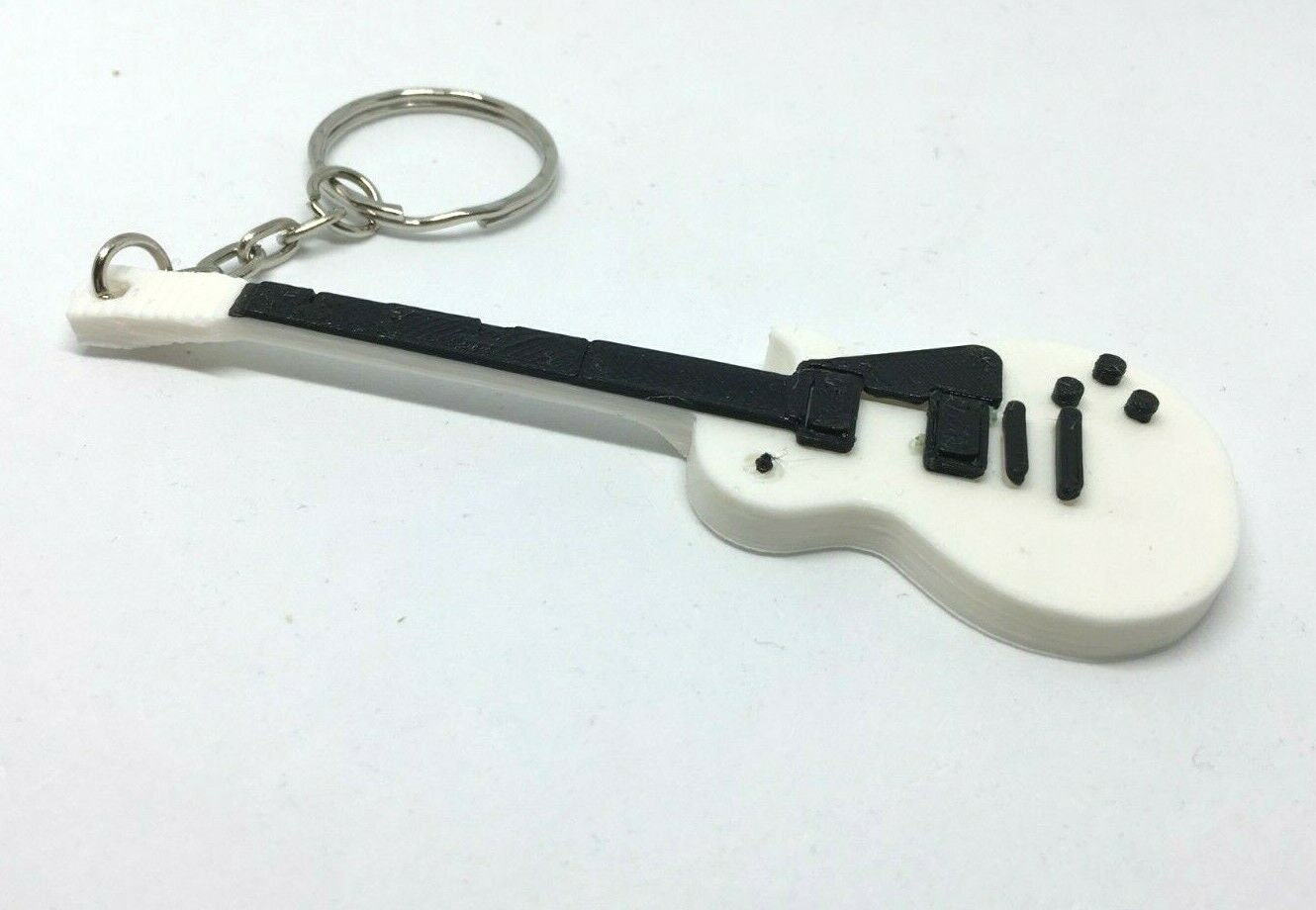 Electric Guitar Les Paul 3D Keyring / Guitarist Keyring / Guitarist Keychain / Electric Guitar Keyring / Gift for Guitarist/Music Teacher