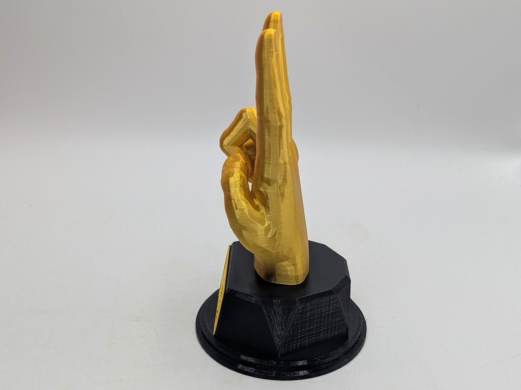 Personalised Peace Sign Trophy, Peace Sign Award, Gift for friend Joke Award, Personalised Trophy Award, Custom Peace Sign Award, Peace Sign