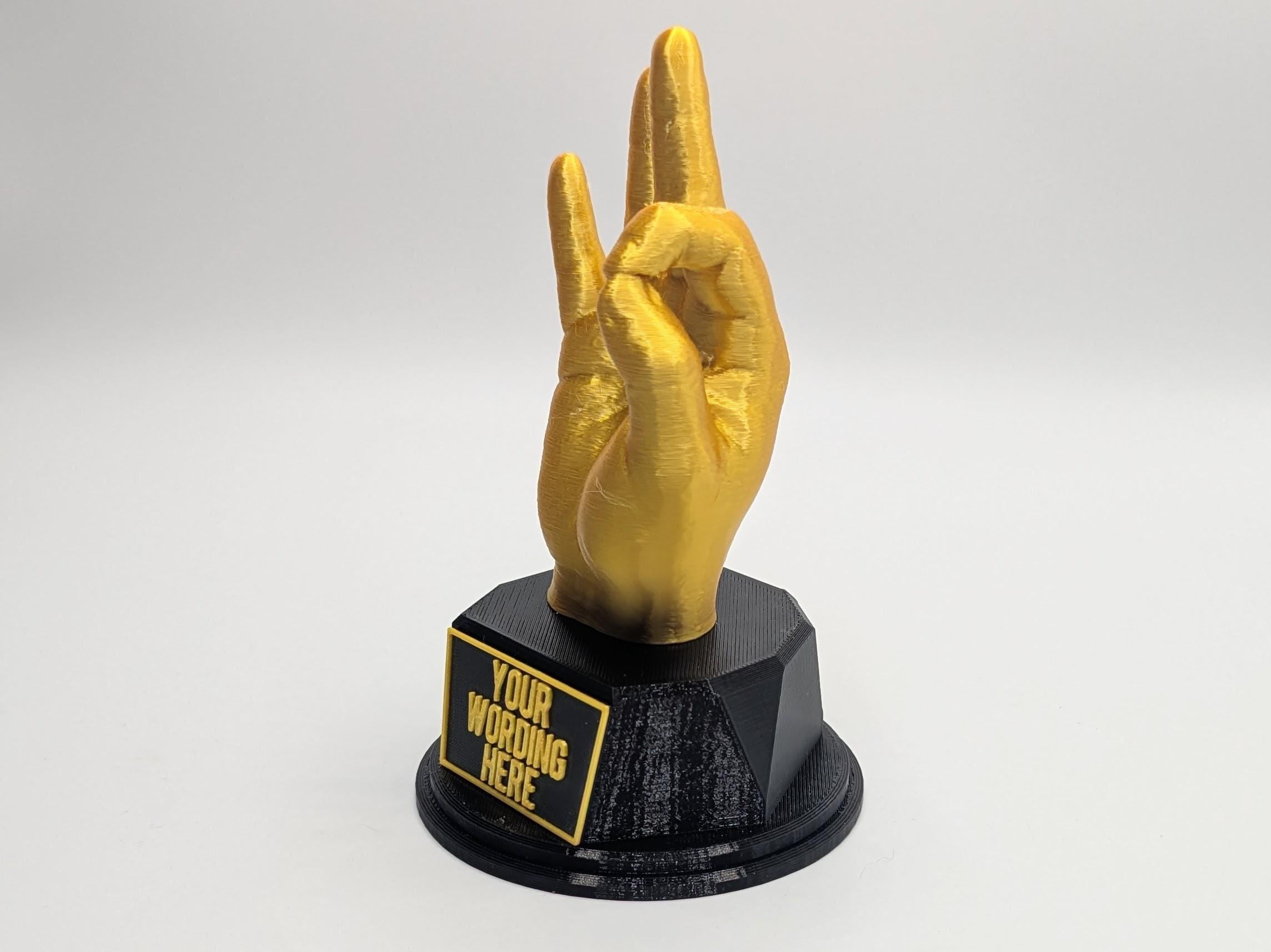 Personalised Ok Trophy, OK Gesture Trophy, Okay Trophy Award, Custom Trophy, Golden Award, Hand Gesture Trophy, Funny Trophy, Office Trophy
