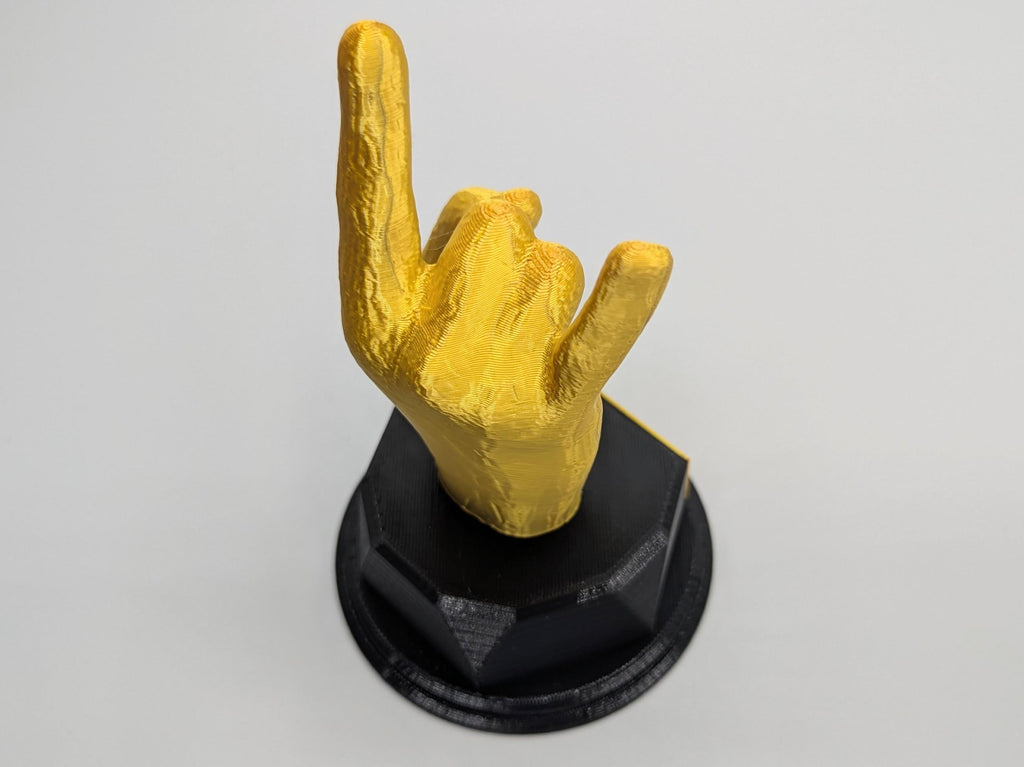 Personalised Rock Fingers Trophy, You Rock Trophy, Rock Hand Award, Custom Rock Lover Gift, Rock On Award, Rock Star Award, Rock Star Trophy