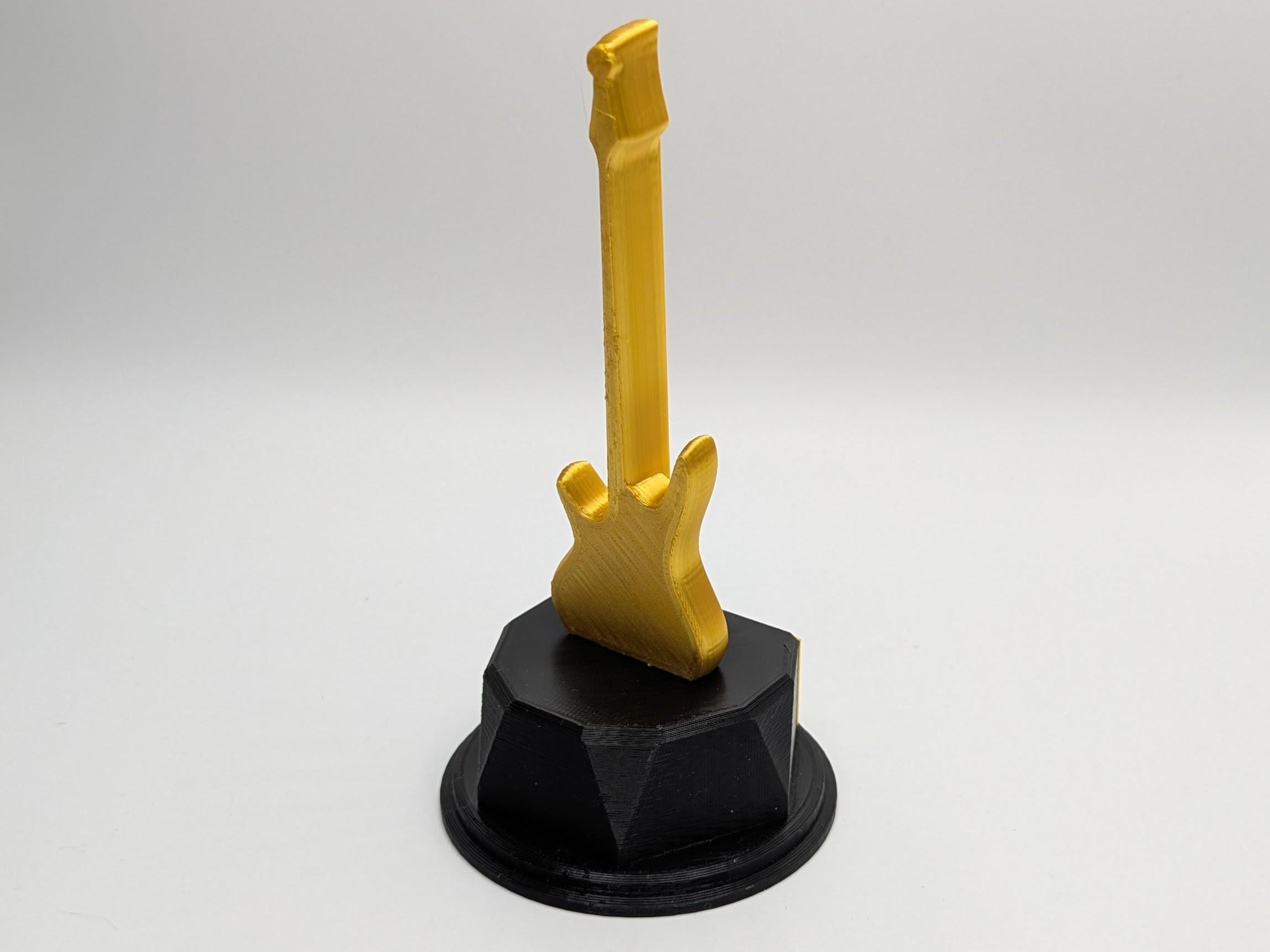 Personalised Bass Guitar Trophy, Guitar Trophy, Guitarist Award, Music Teacher Award,  Custom Trophy Gift, Guitar Player Gift, Guitarist