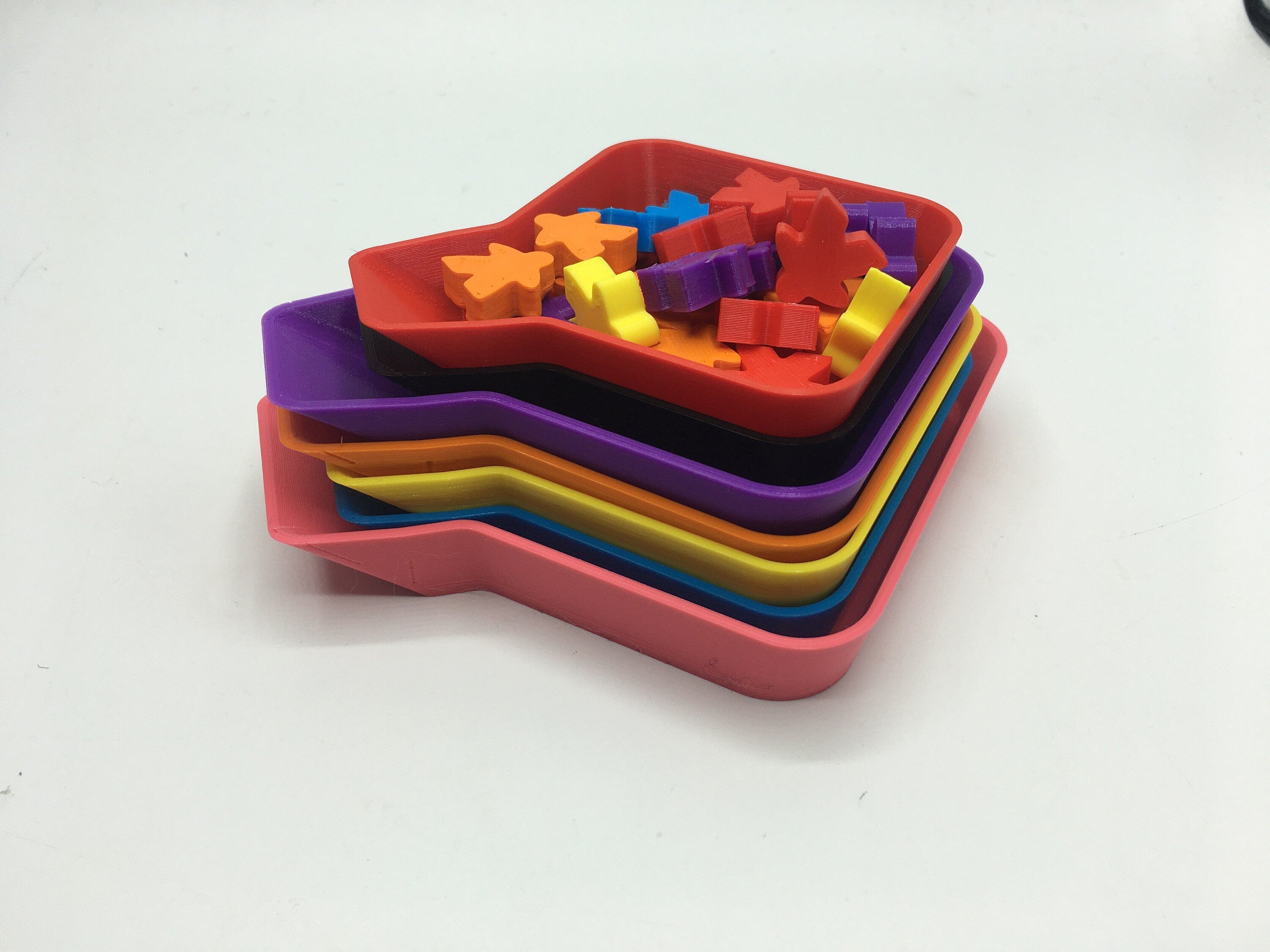 Stackable Board Game Tray With Funnel / Diamond Painting Art / Tray for Token / Board Game Tray Accessory / Stackable Gaming Tray /Coin Tray