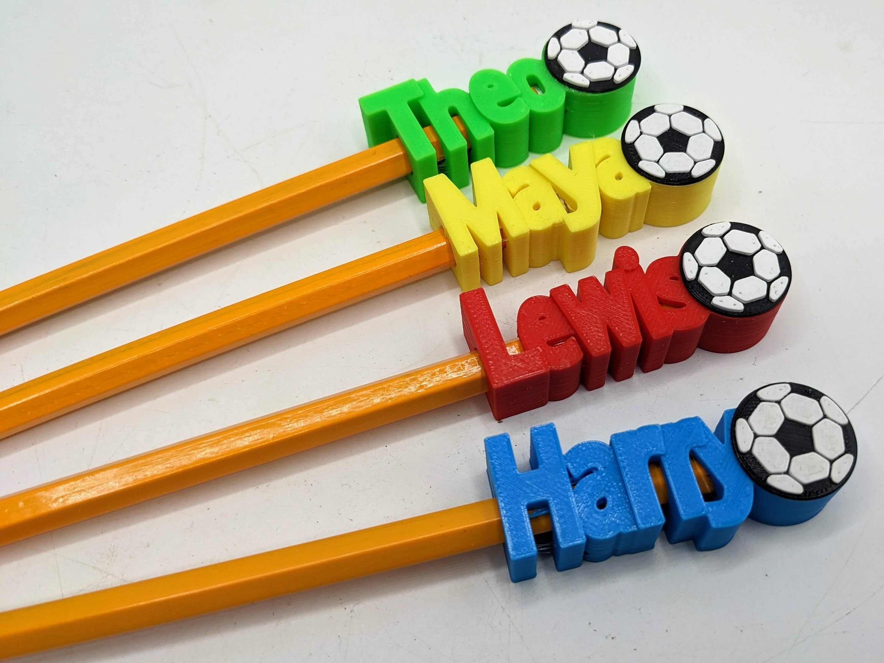 Personalised Football Pencil Toppers / Party Bag Fillers / Football Gift / Football Party Gift / Under 5 Pounds / Pencil Topper with Pencil