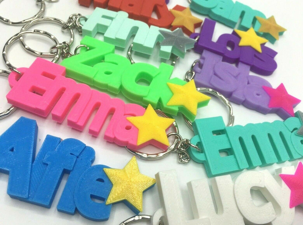 Personalized Star Name Keyring: Back to School Bag Tag