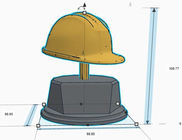 Personalised Safety Hat Trophy, Hard Hat Trophy, Gift for Builder, Custom Trophy Gift, Workman Trophy Award, Safety Hat Award, Site Award